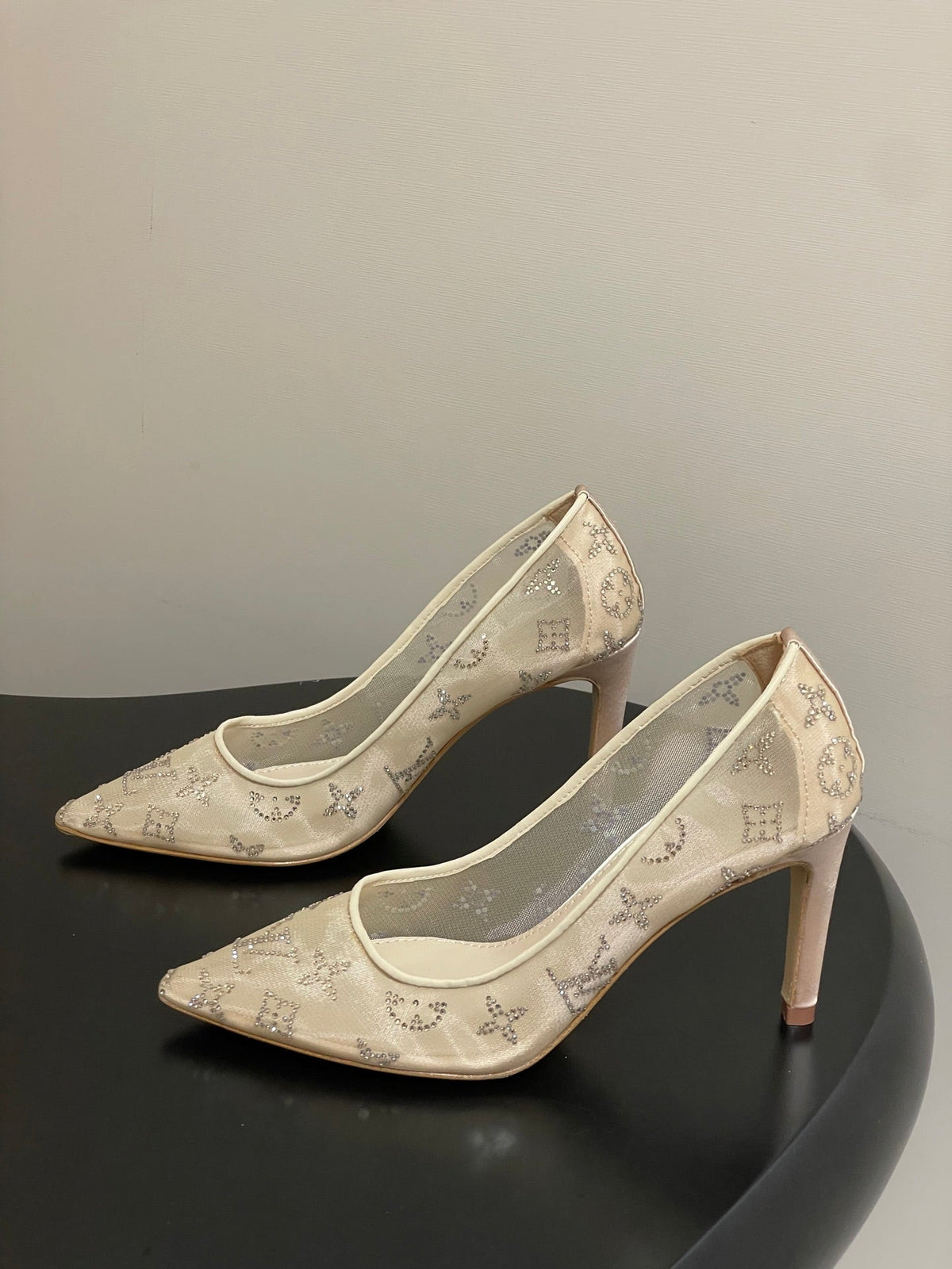 Louis Vuitton Gala Mesh Rhinestone High Heels – 25SS