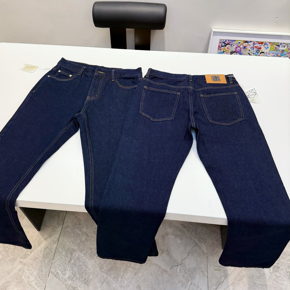 Loewe Embossed Logo Flare Jeans