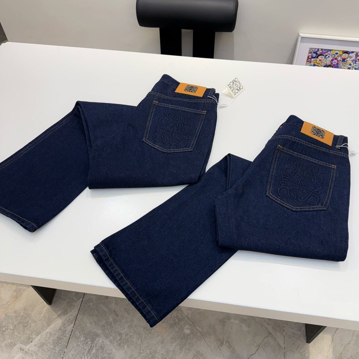 Loewe Embossed Logo Flare Jeans