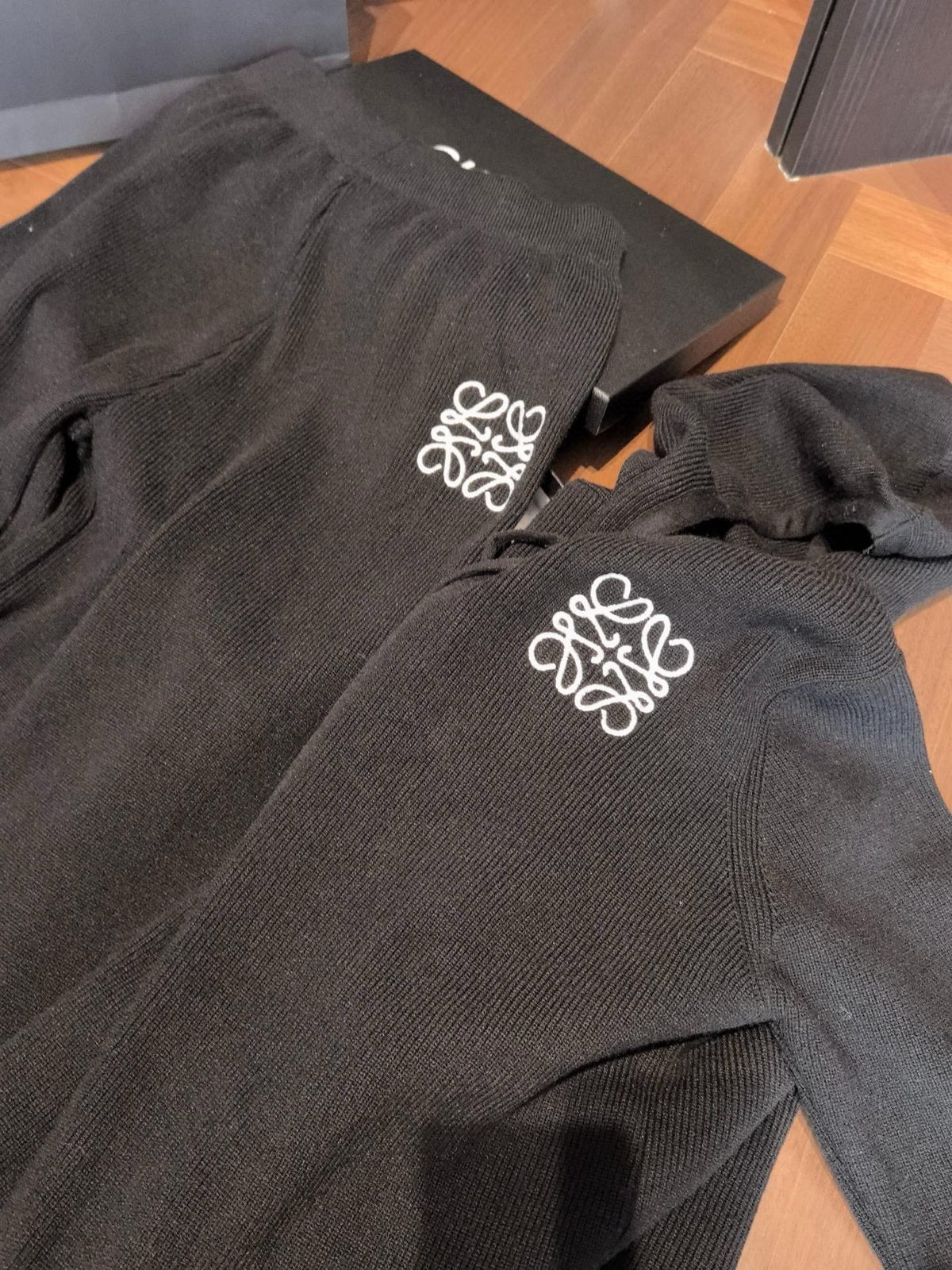 Loewe Classic Logo Embroidered Hooded Knit Set