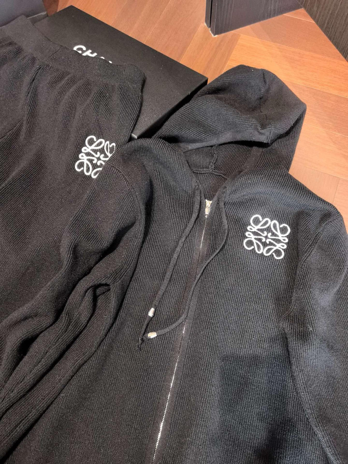 Loewe Classic Logo Embroidered Hooded Knit Set