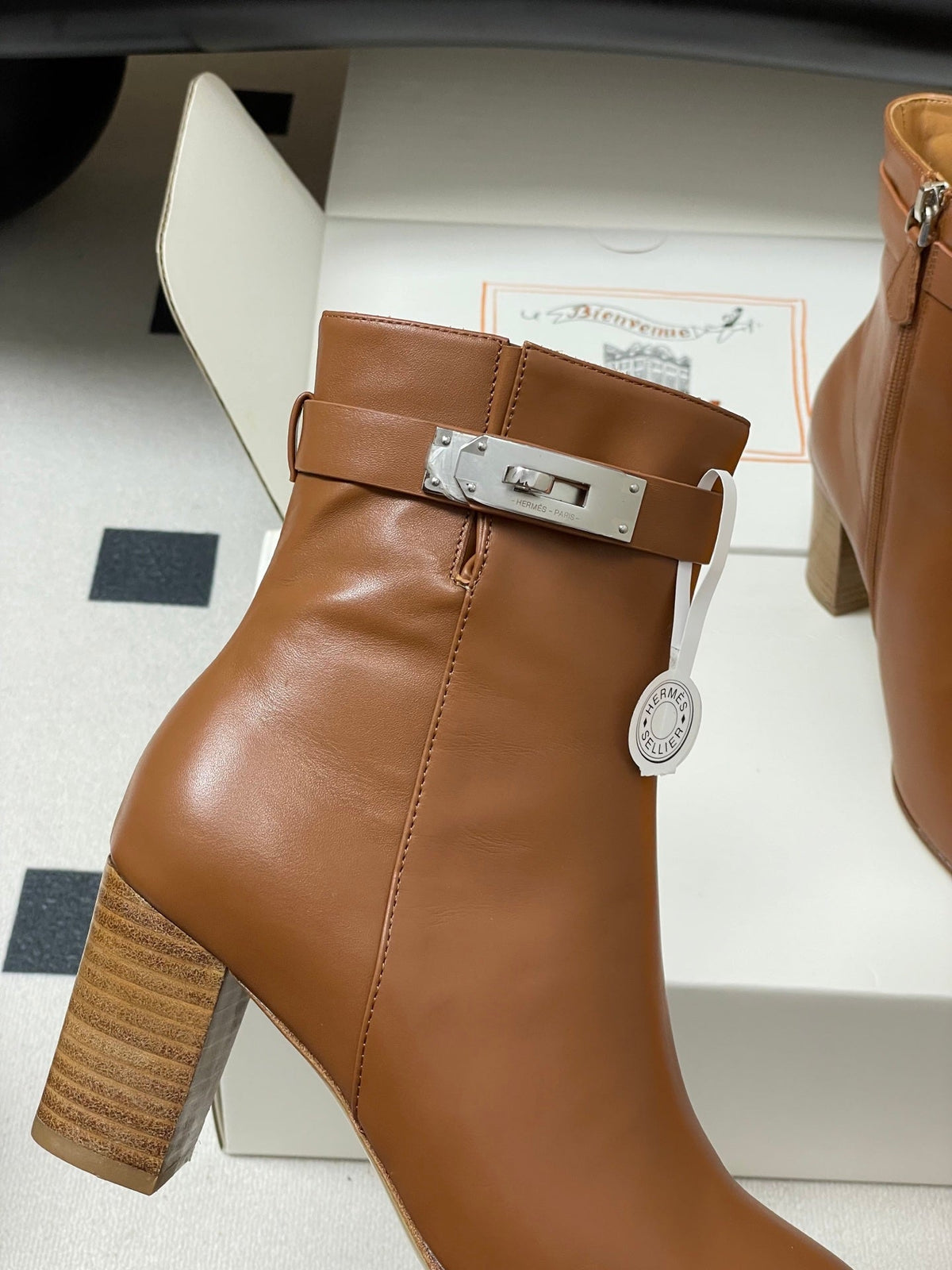 Hermès Saint Germain Kelly Buckle Ankle Boots – 25FW