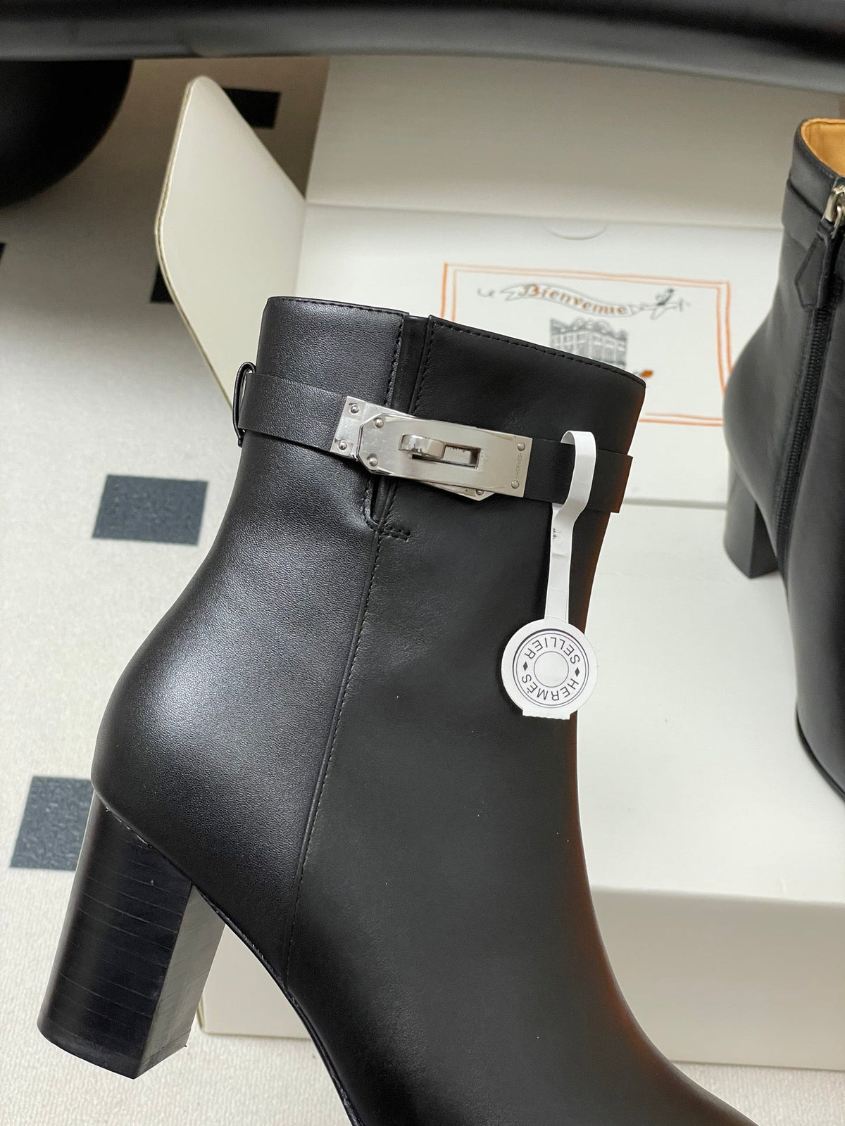 Hermès Saint Germain Kelly Buckle Ankle Boots – 25FW