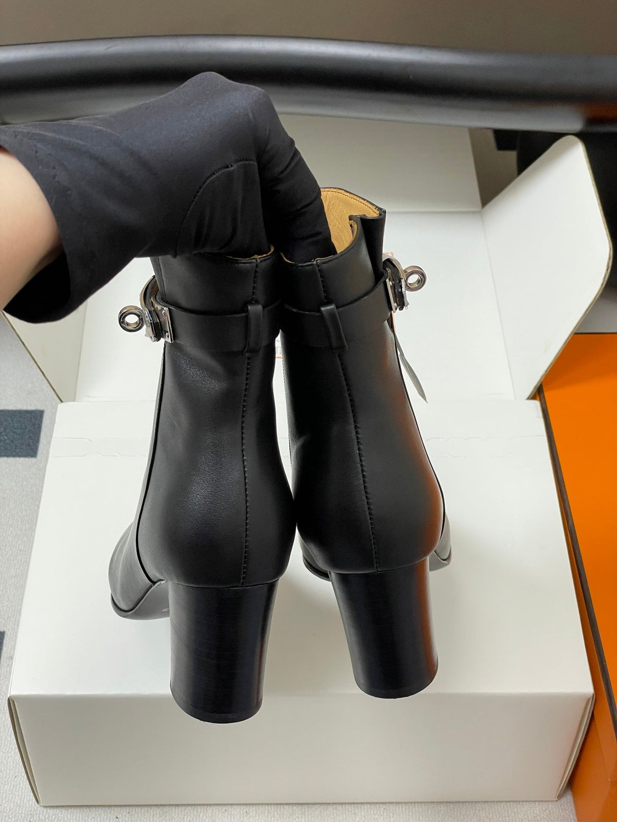 Hermès Saint Germain Kelly Buckle Ankle Boots – 25FW