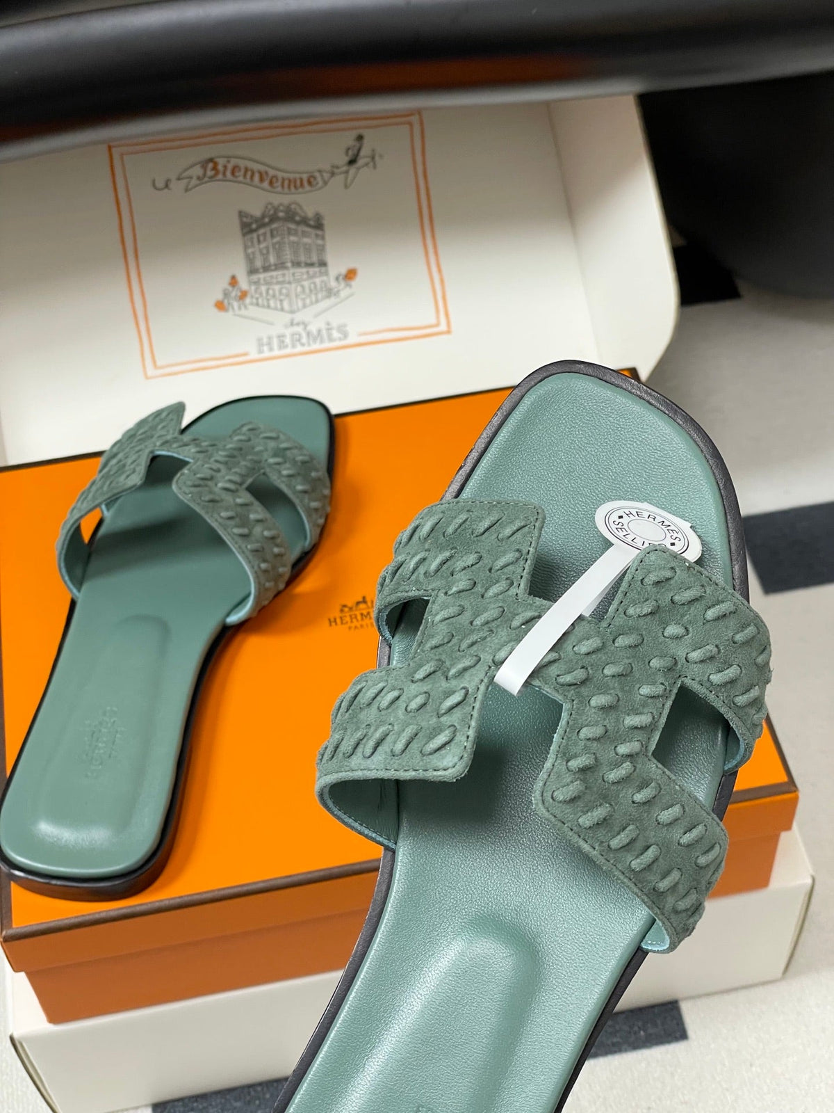 Hermès Oran Woven Suede Sandals – 2025 Collection
