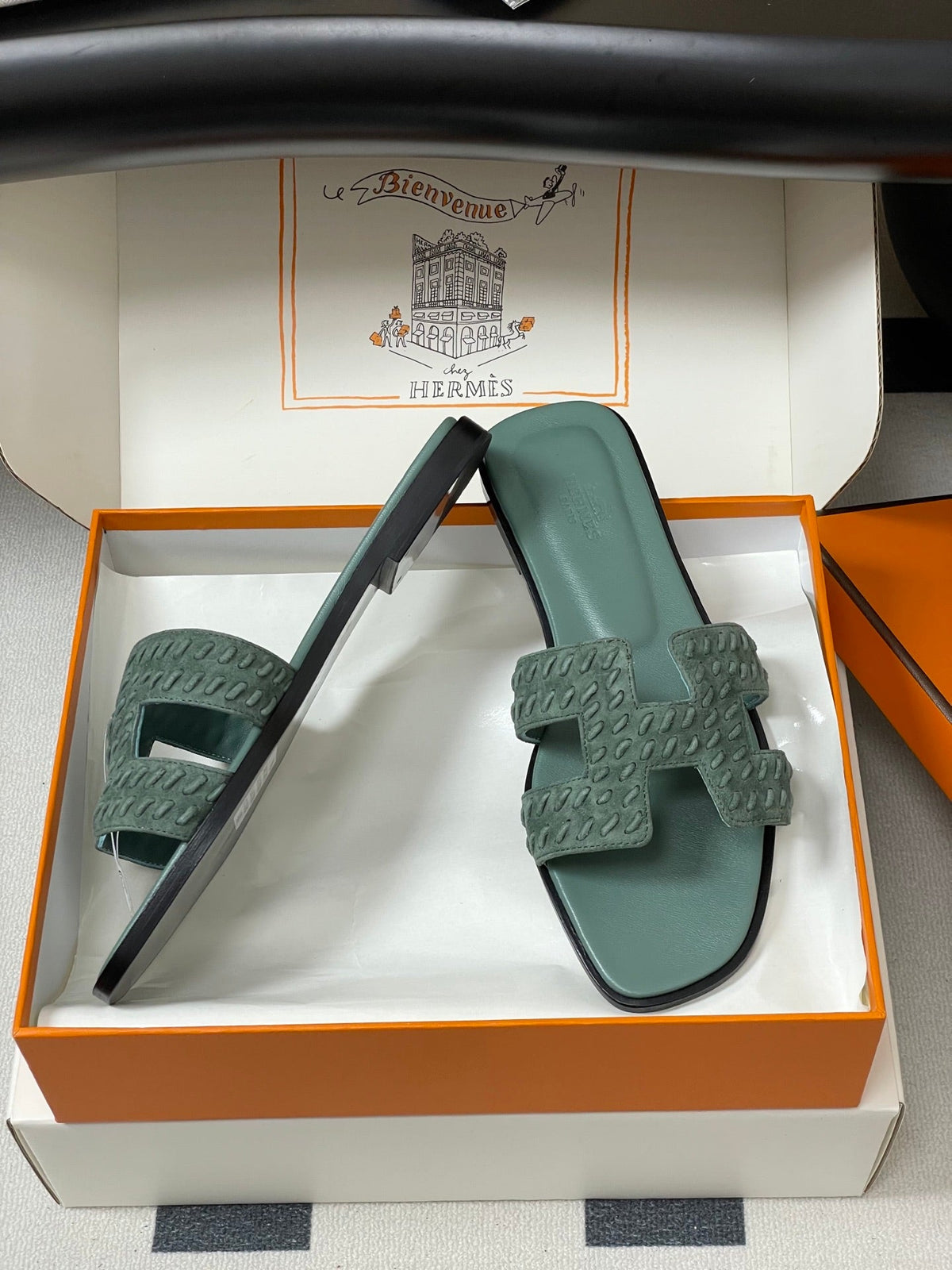 Hermès Oran Woven Suede Sandals – 2025 Collection