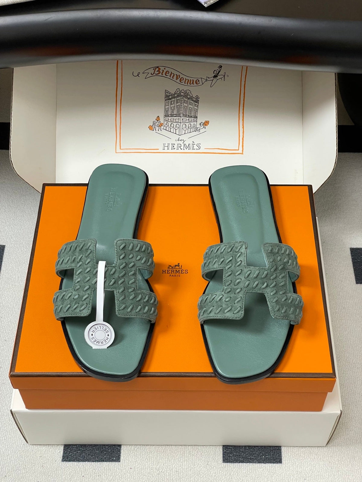 Hermès Oran Woven Suede Sandals – 2025 Collection