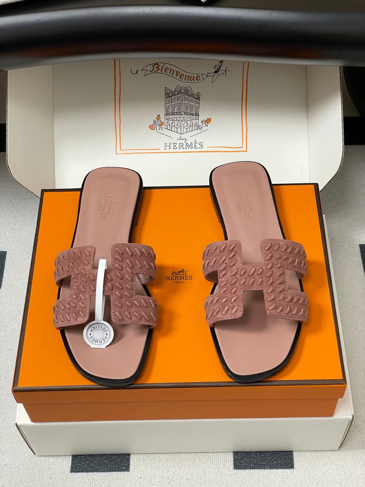 Hermès Oran Woven Suede Sandals – 2025 Collection