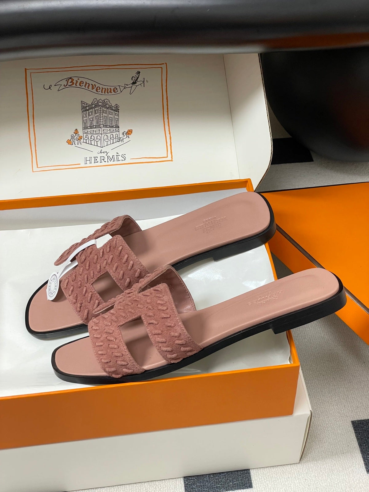 Hermès Oran Woven Suede Sandals – 2025 Collection