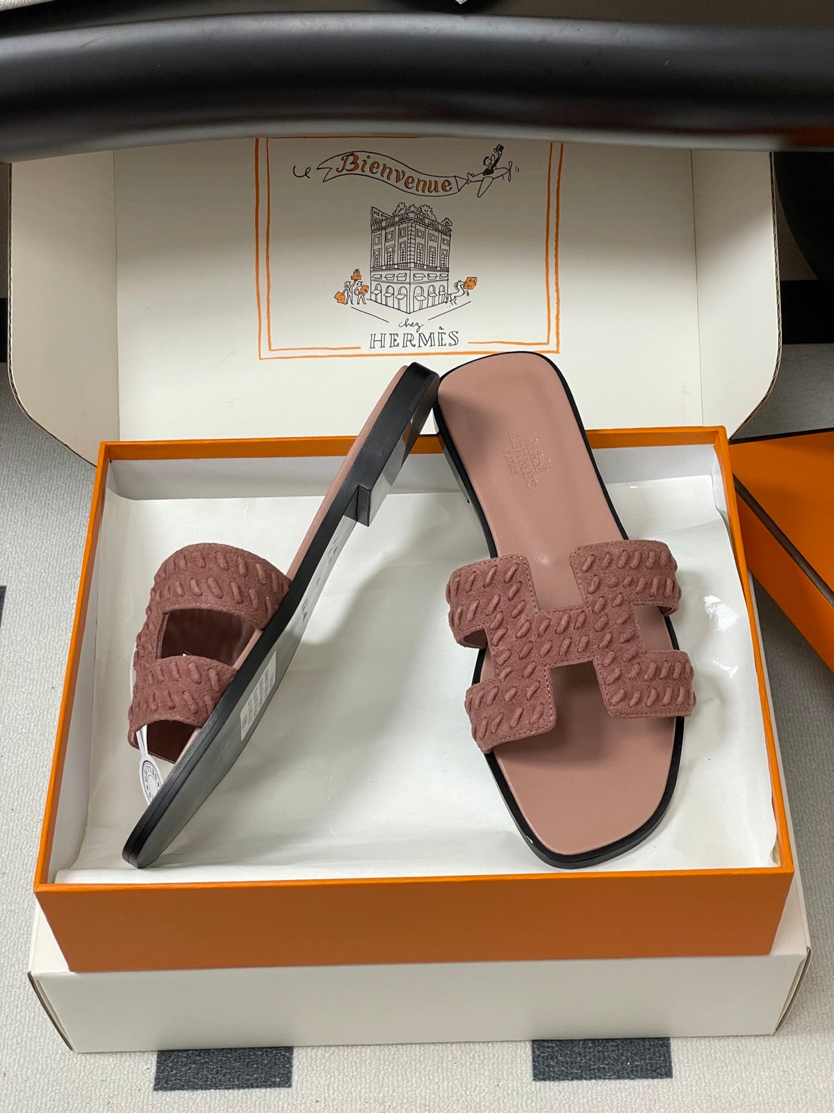 Hermès Oran Woven Suede Sandals – 2025 Collection