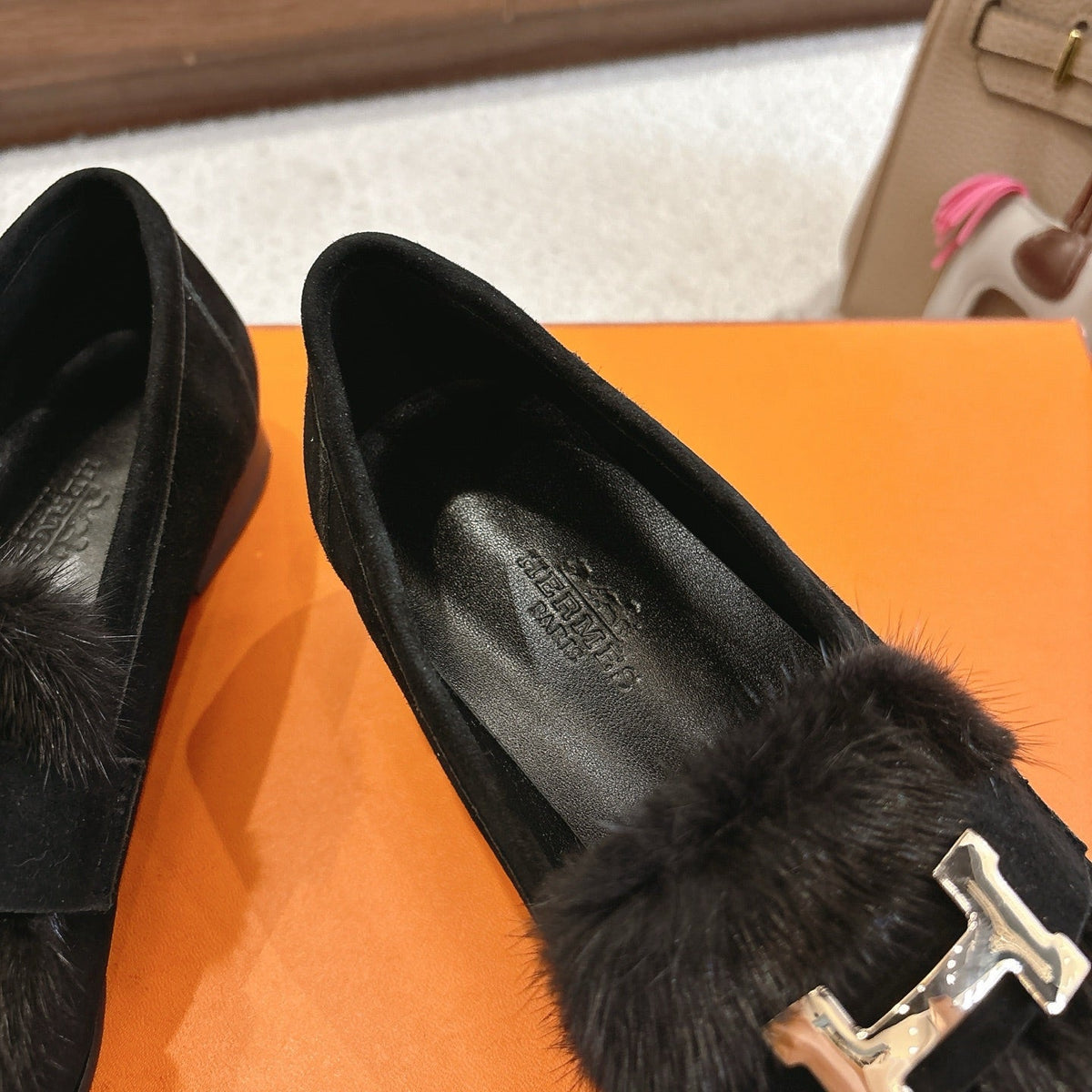 Hermès Mink Suede Loafers & Mules – Autumn/Winter Collection
