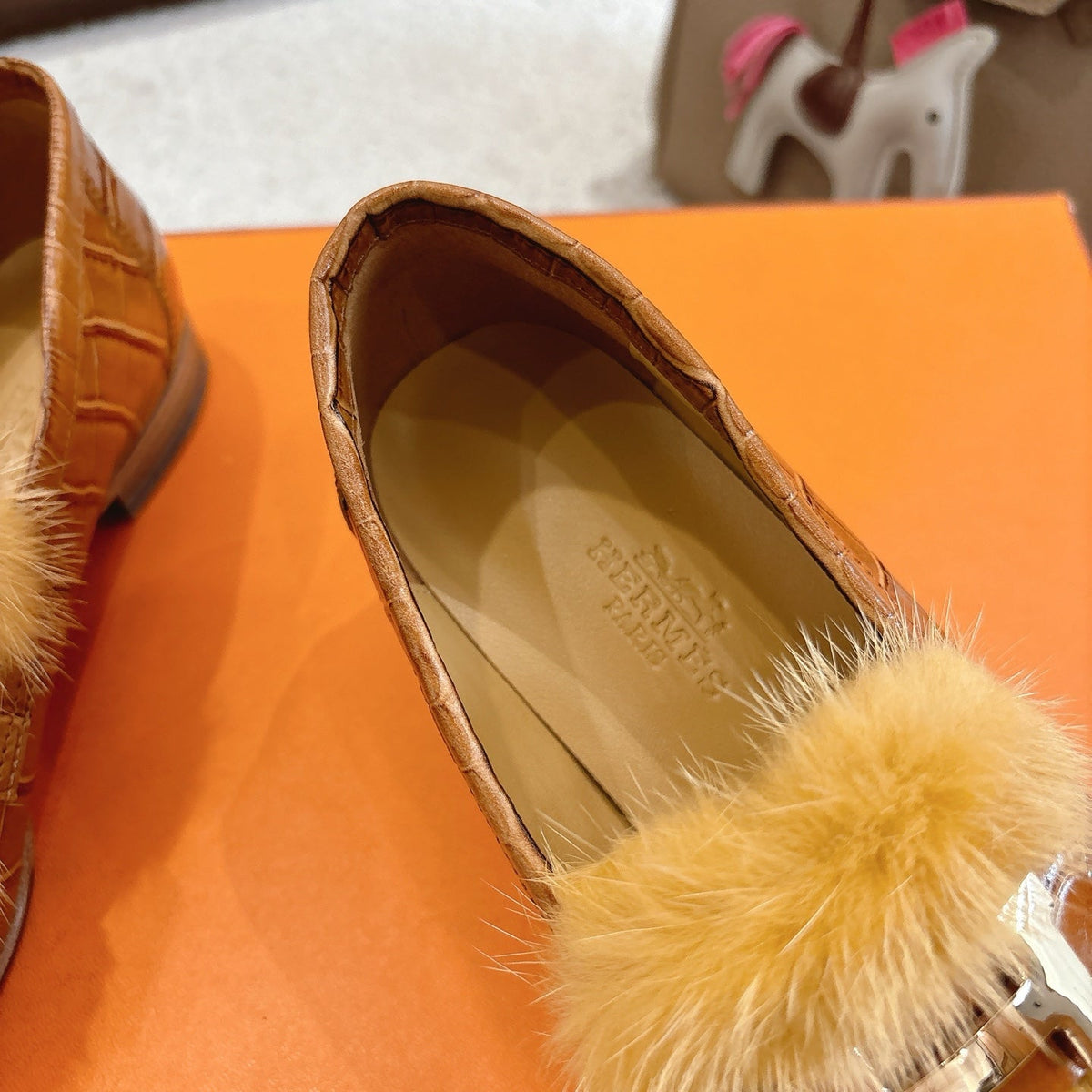 Hermès Mink Suede Loafers & Mules – Autumn/Winter Collection