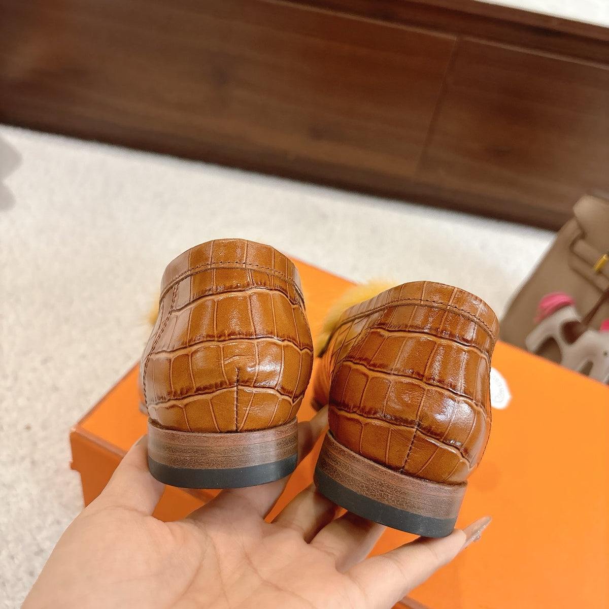 Hermès Mink Suede Loafers & Mules – Autumn/Winter Collection