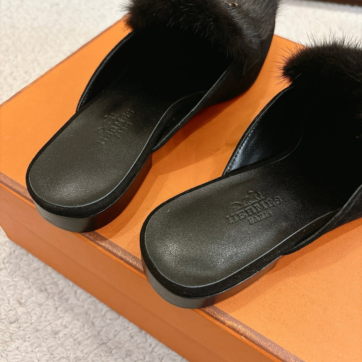 Hermès Mink Suede Loafers & Mules – Autumn/Winter Collection