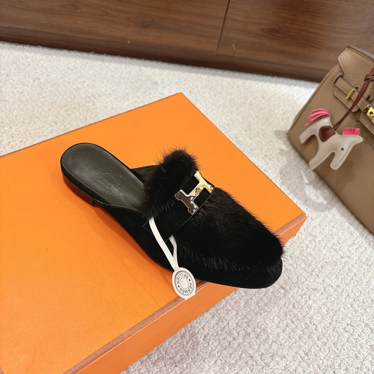 Hermès Mink Suede Loafers & Mules – Autumn/Winter Collection