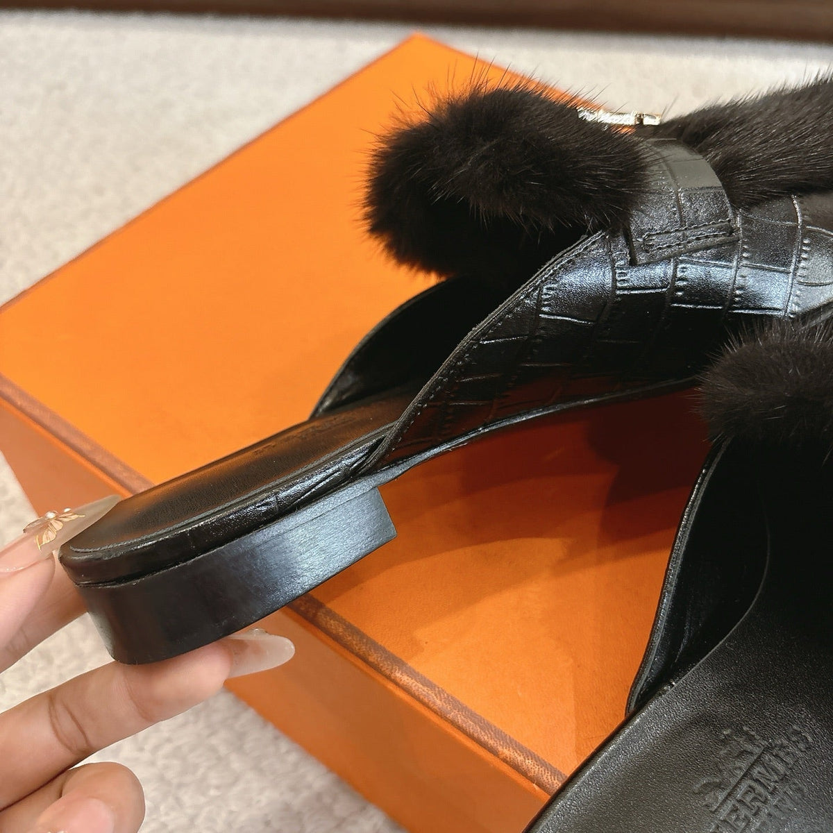 Hermès Mink Suede Loafers & Mules – Autumn/Winter Collection