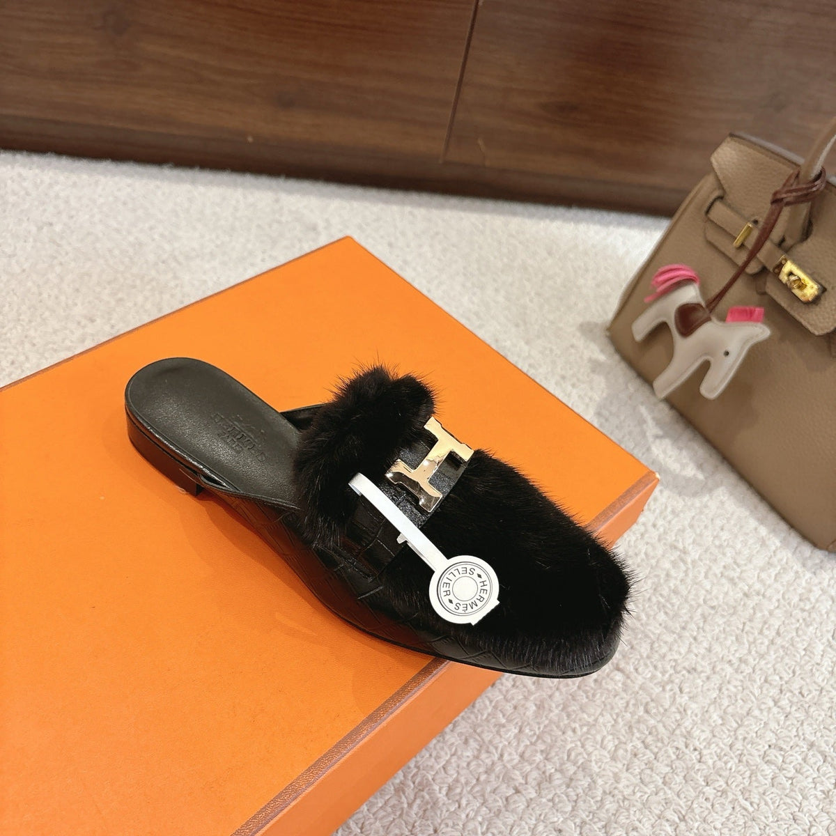 Hermès Mink Suede Loafers & Mules – Autumn/Winter Collection