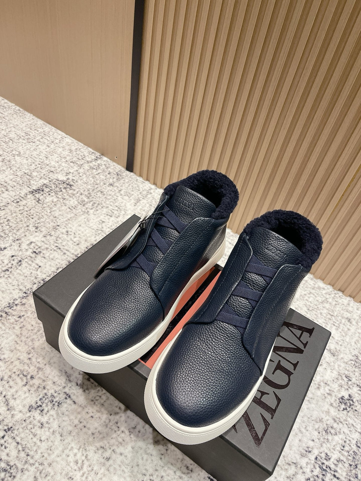 Zegna Triple Stitch High-Top Casual Shoes – 2025SS