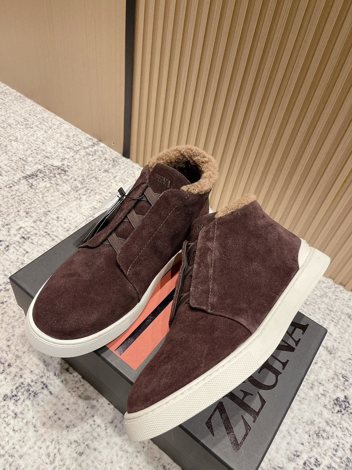 Zegna Triple Stitch High-Top Casual Shoes – 2025SS