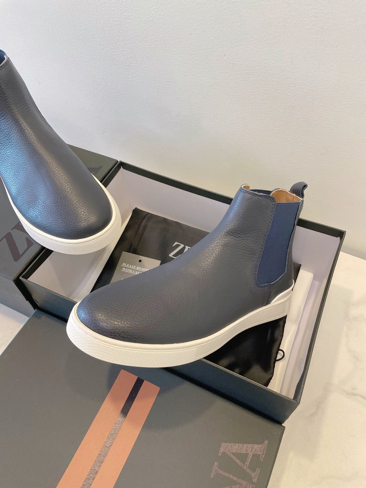 Zegna COUTURE Triple Stitch Leather Sneakers