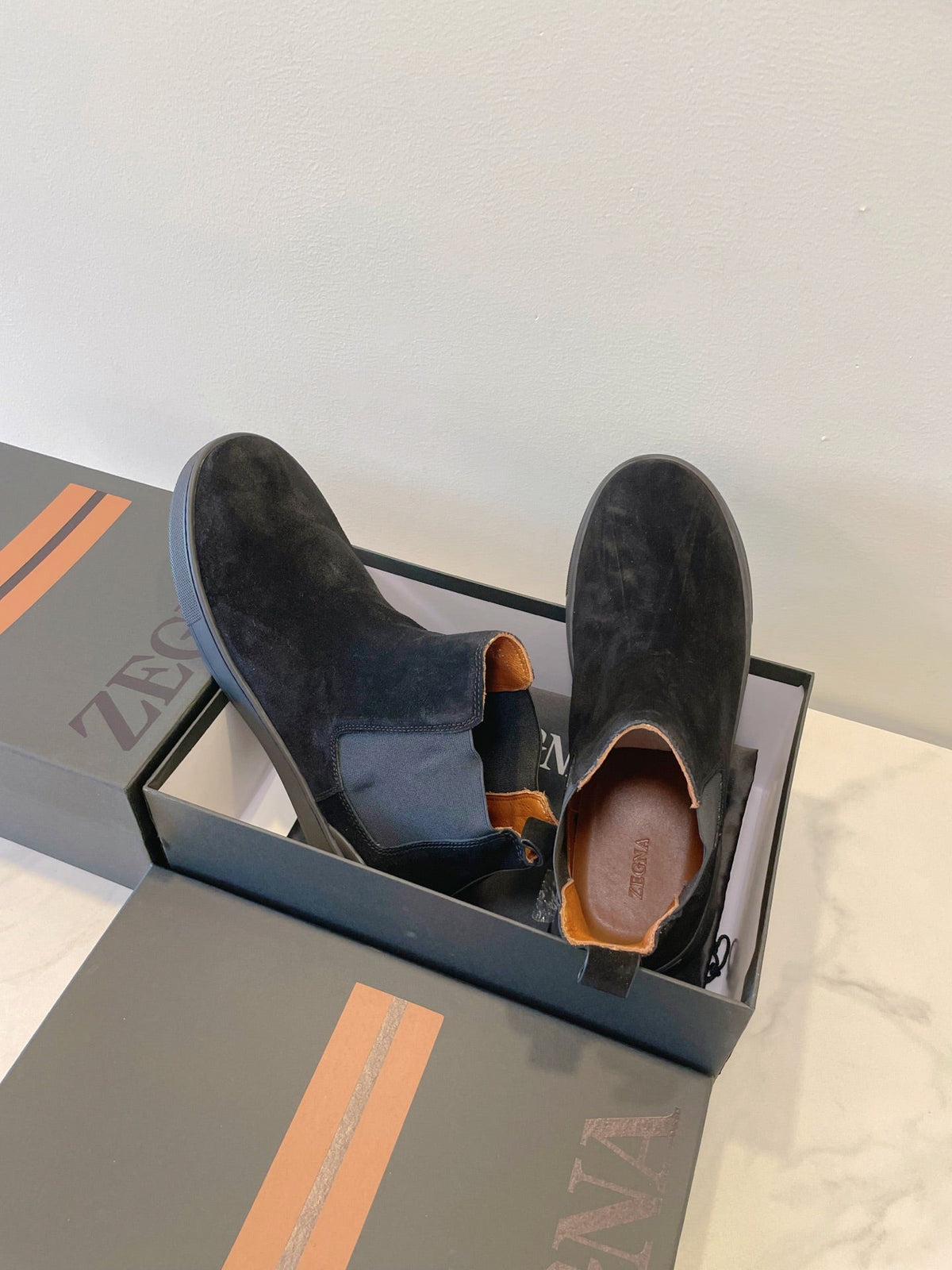 Zegna COUTURE Triple Stitch Leather Sneakers