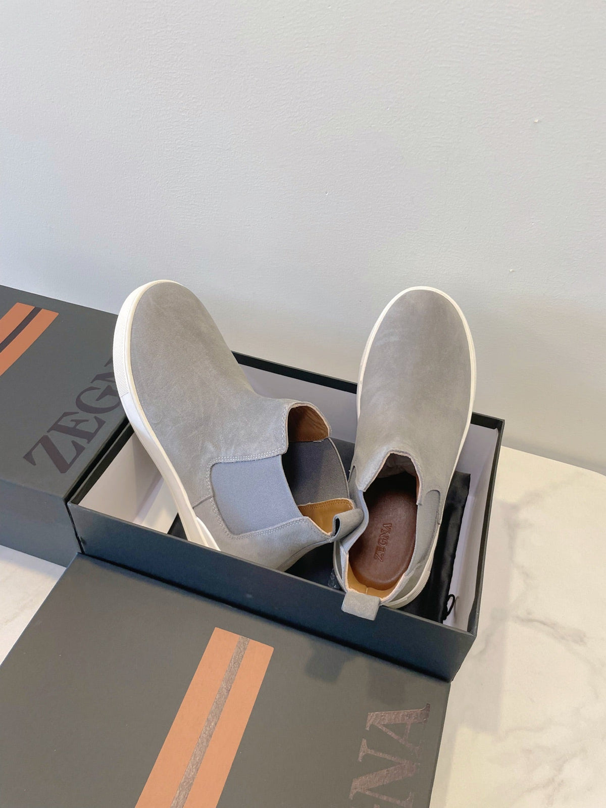 Zegna COUTURE Triple Stitch Leather Sneakers