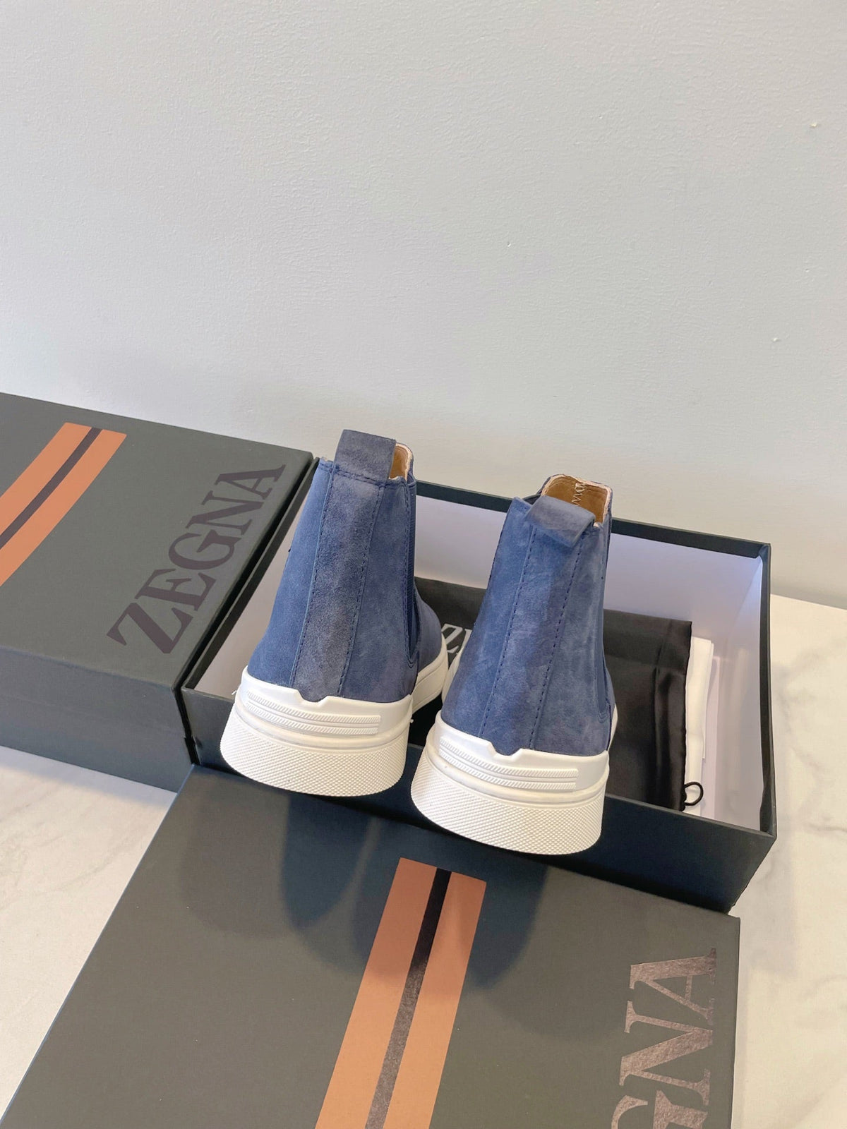 Zegna COUTURE Triple Stitch Leather Sneakers