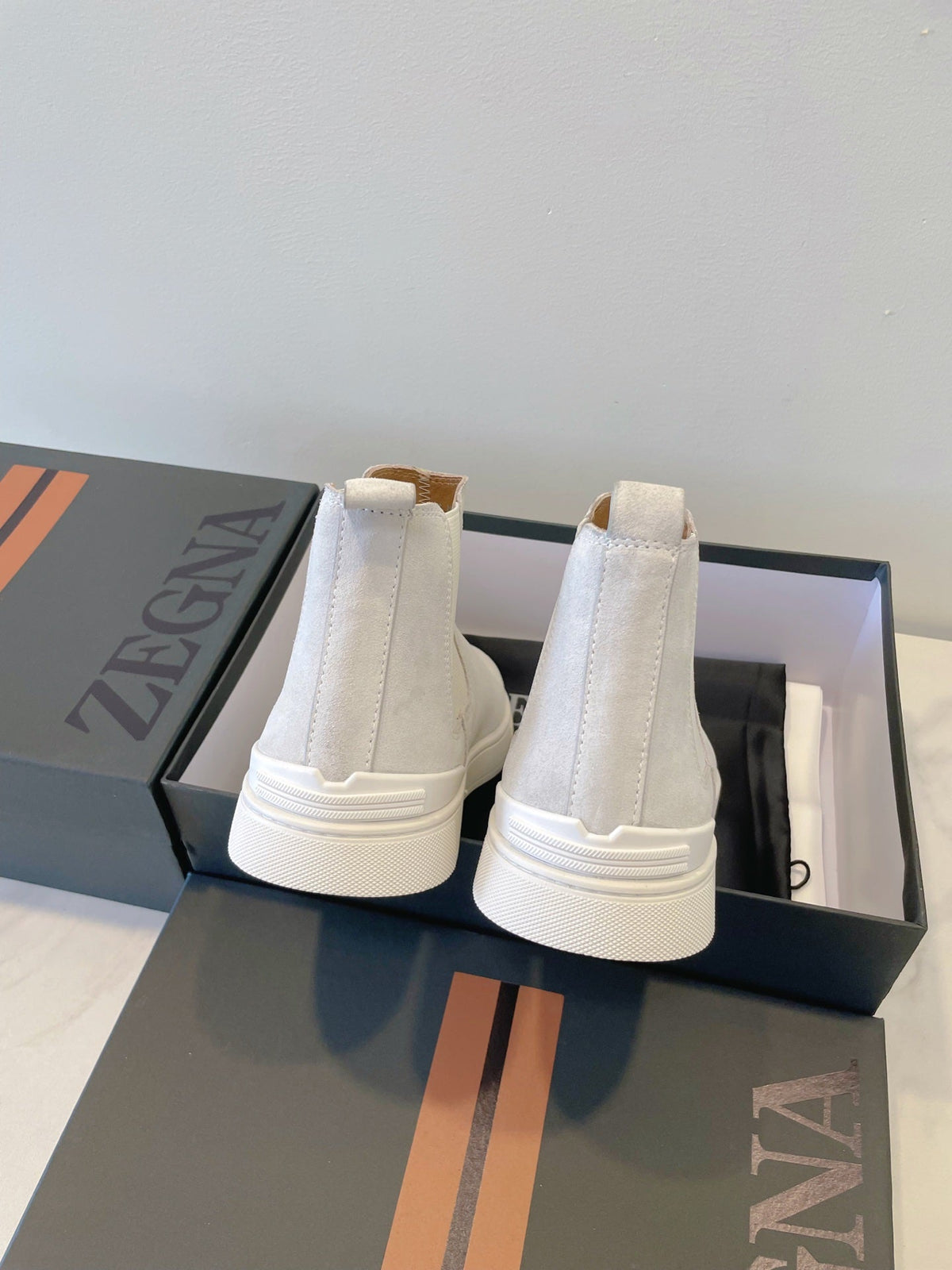 Zegna COUTURE Triple Stitch Leather Sneakers