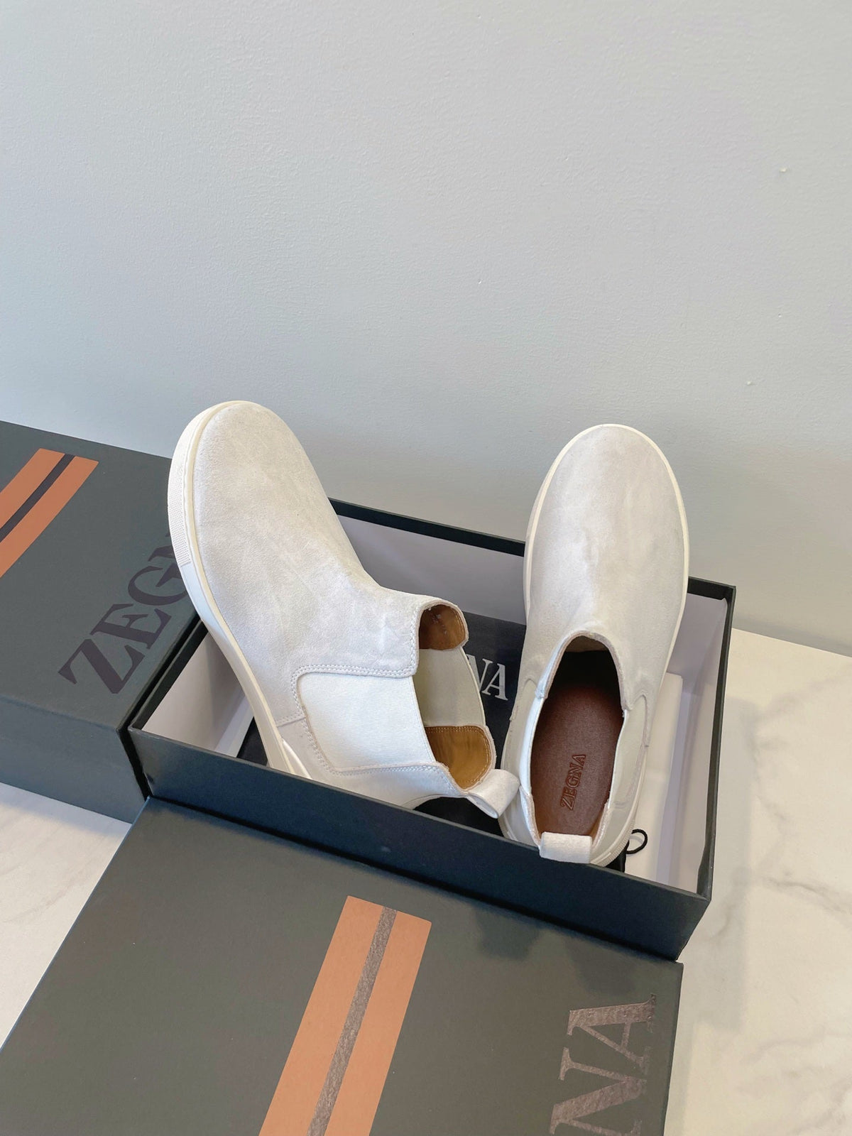 Zegna COUTURE Triple Stitch Leather Sneakers