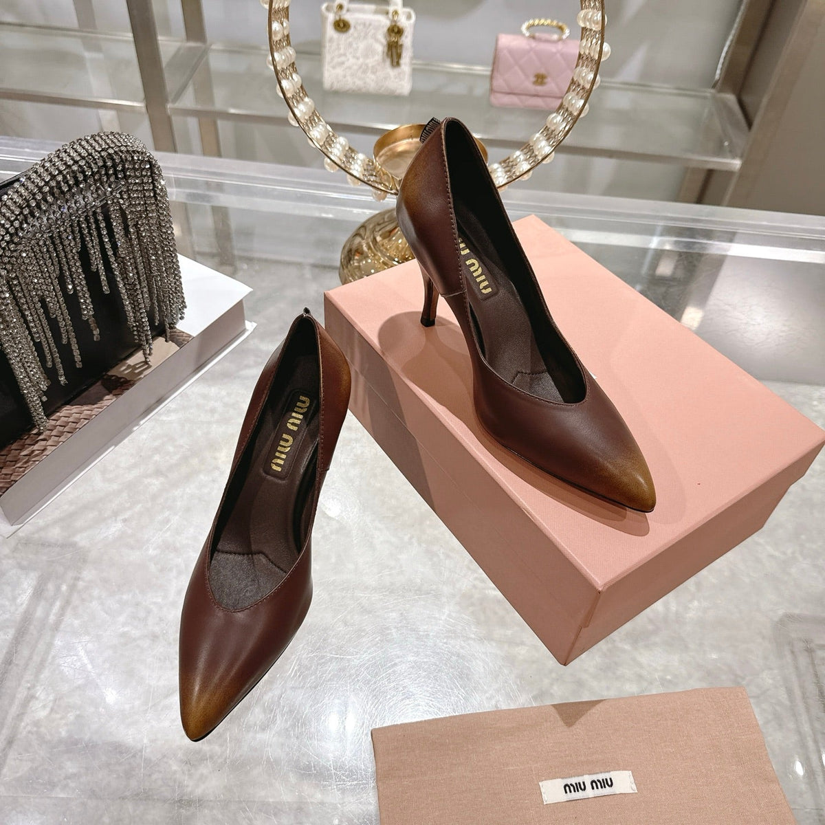 Miu Miu Pointed Toe Classic Pumps – Spring 2026 Collection