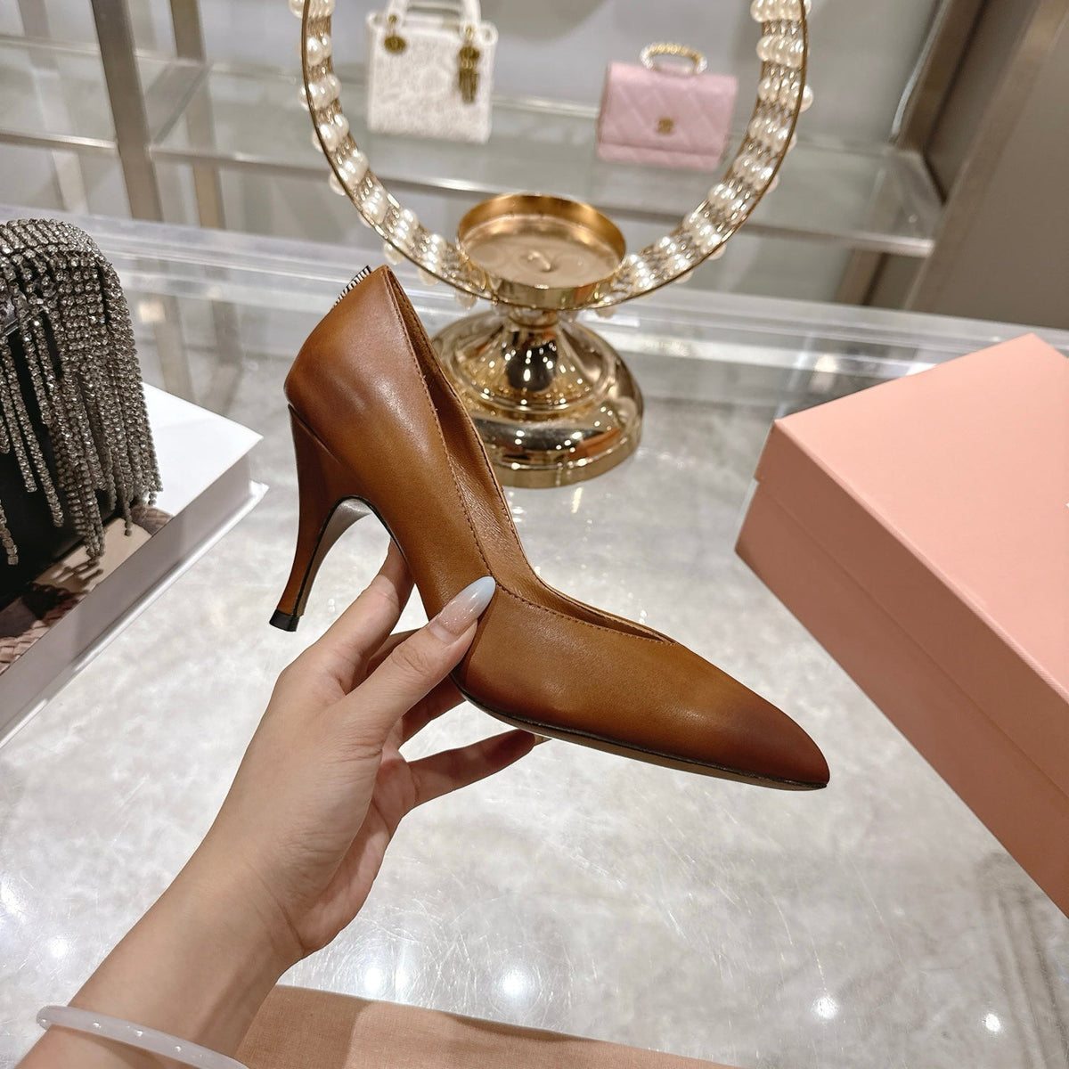 Miu Miu Pointed Toe Classic Pumps – Spring 2026 Collection