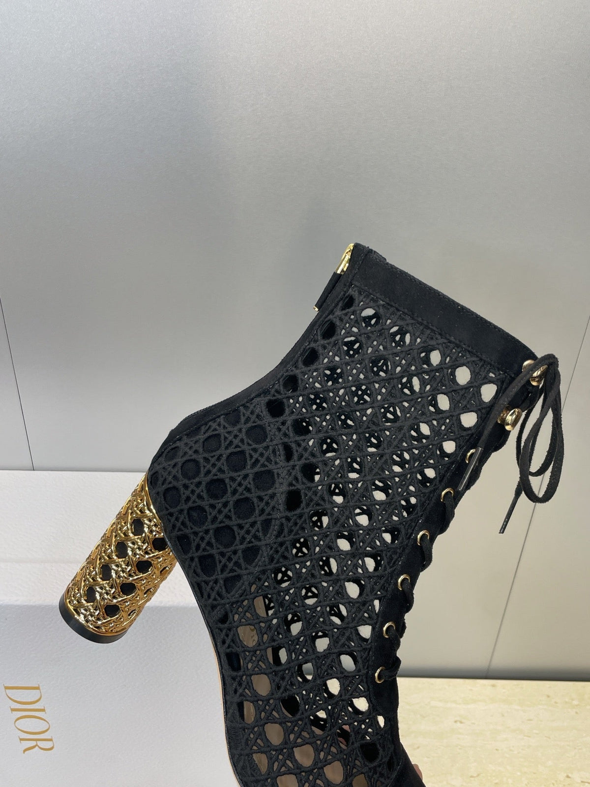 Dior D-Lcon Embroidered Ankle Boots – 2025FW