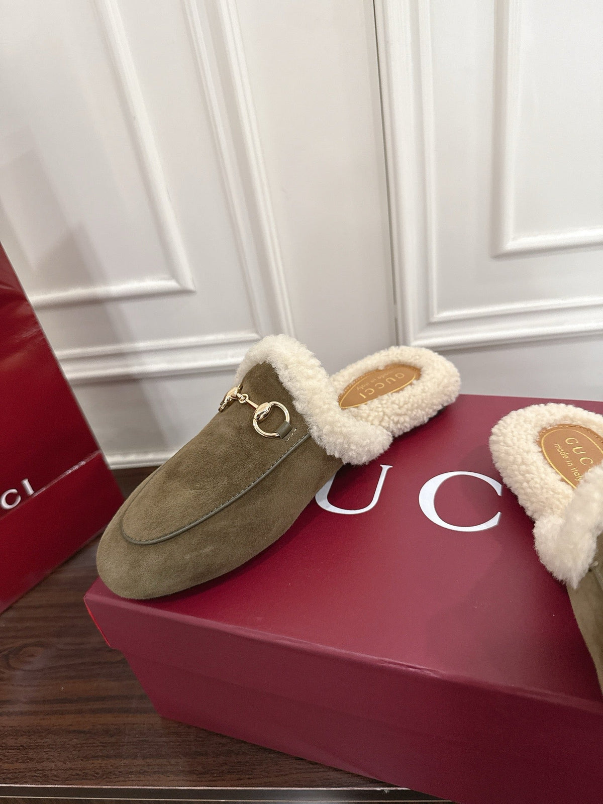 Gucci Princetown Merino Wool Mules