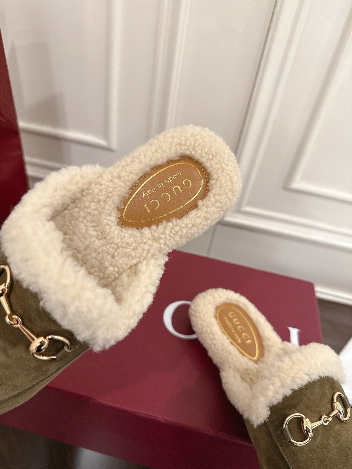 Gucci Princetown Merino Wool Mules