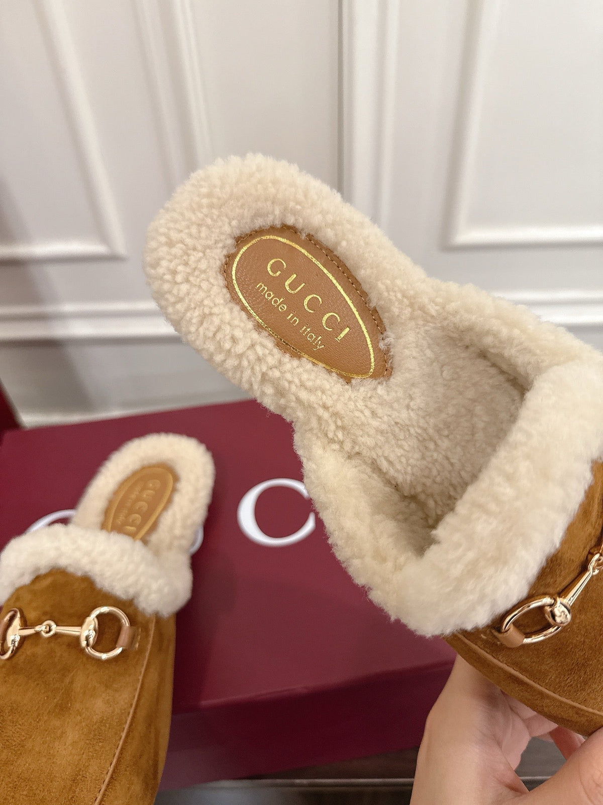Gucci Princetown Merino Wool Mules