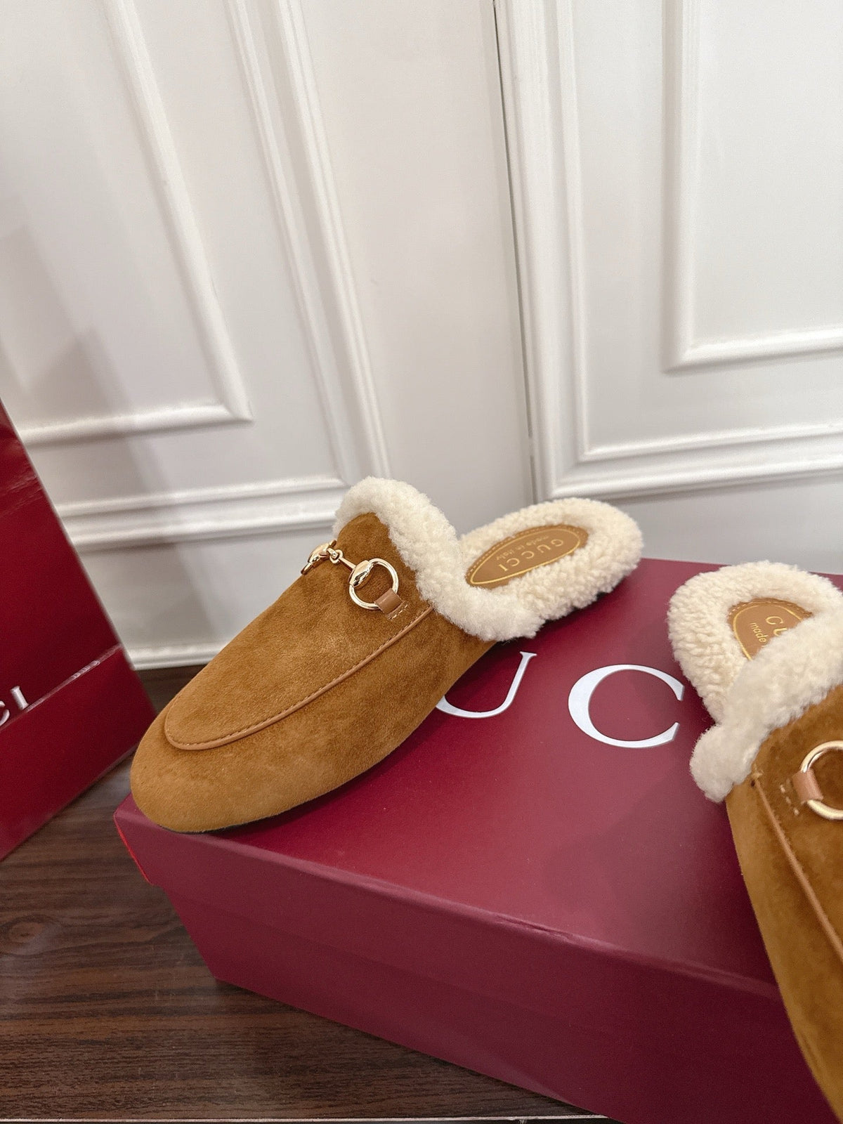 Gucci Princetown Merino Wool Mules