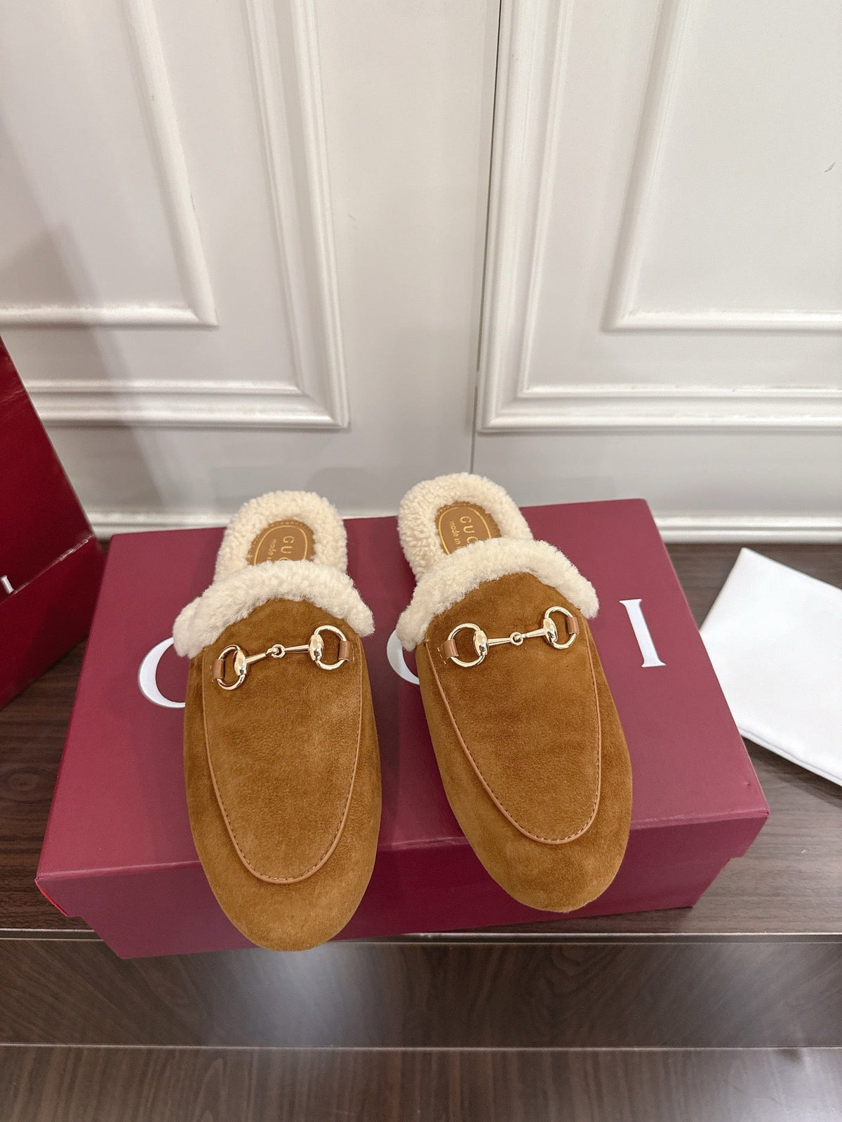 Gucci Princetown Merino Wool Mules