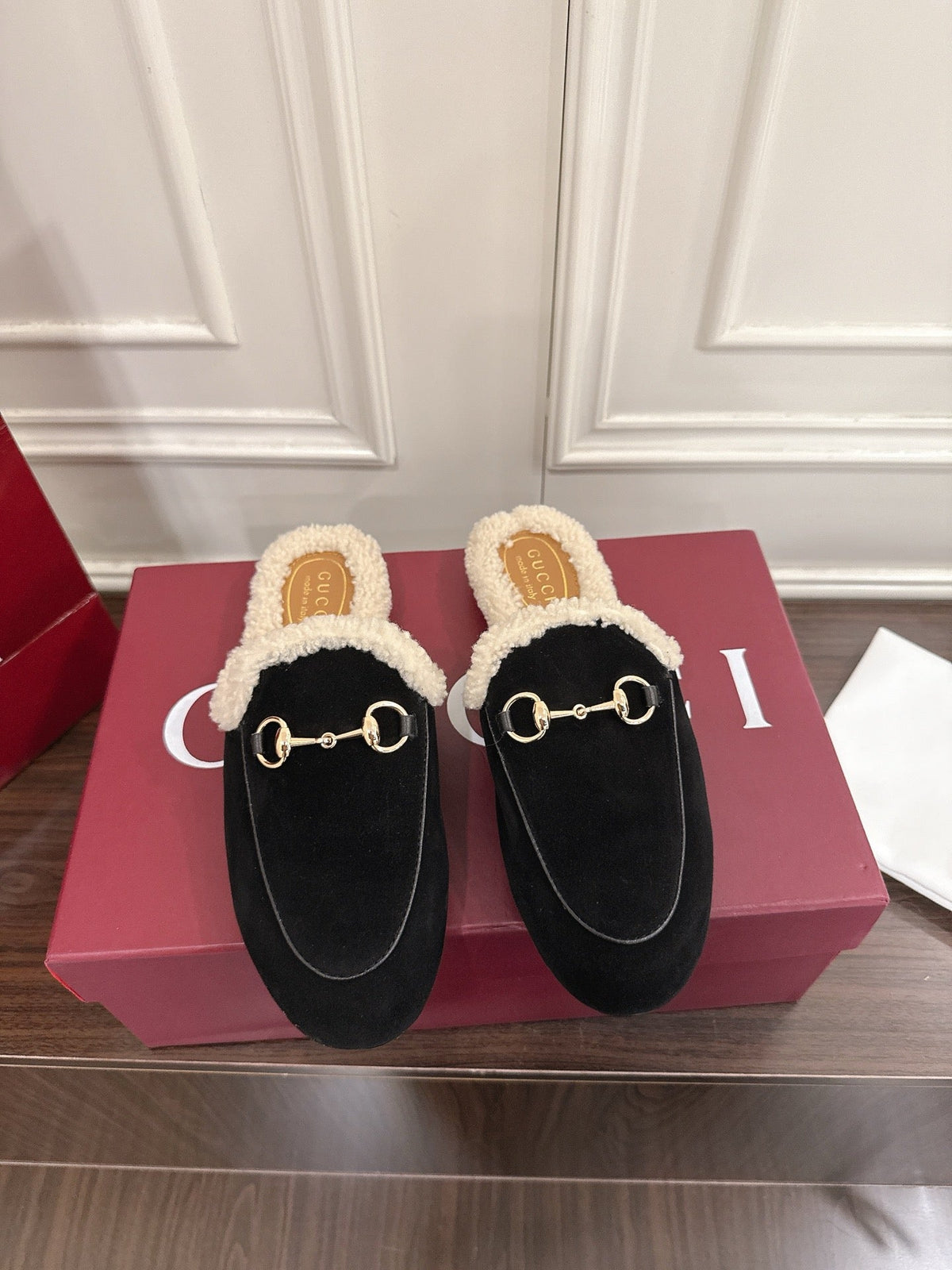 Gucci Princetown Merino Wool Mules
