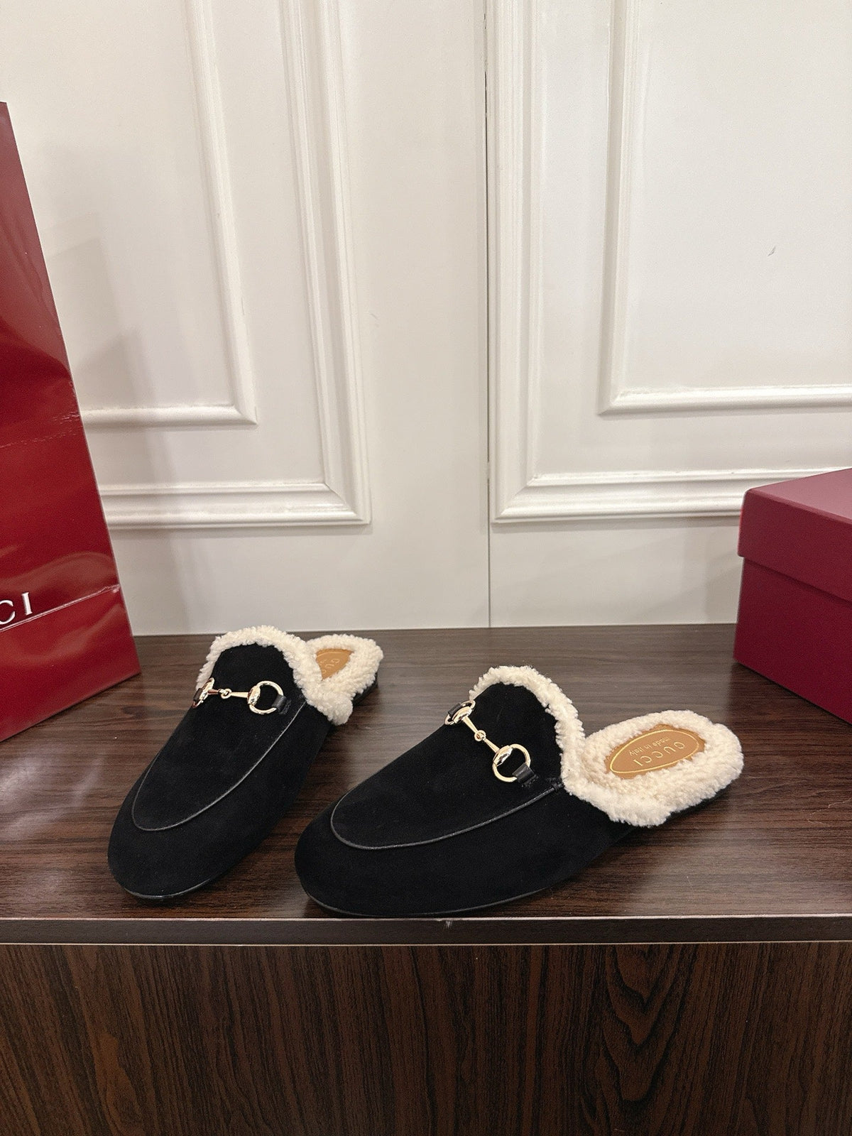 Gucci Princetown Merino Wool Mules