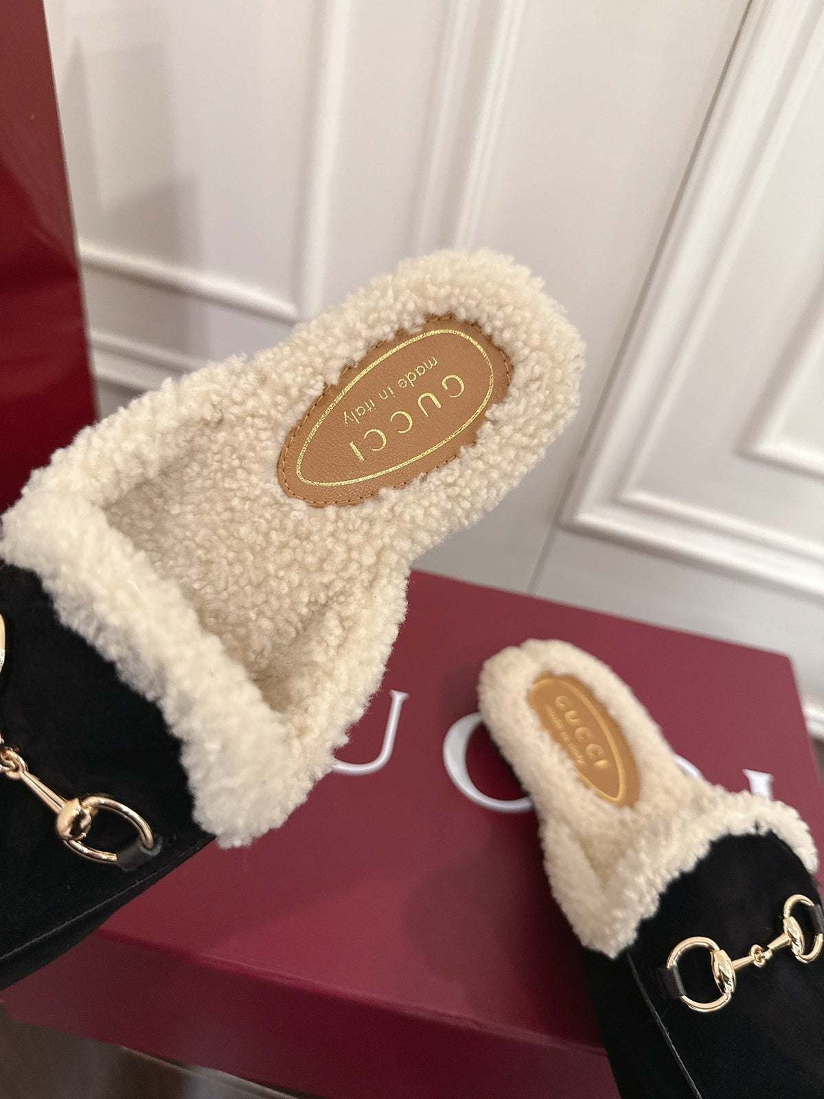 Gucci Princetown Merino Wool Mules