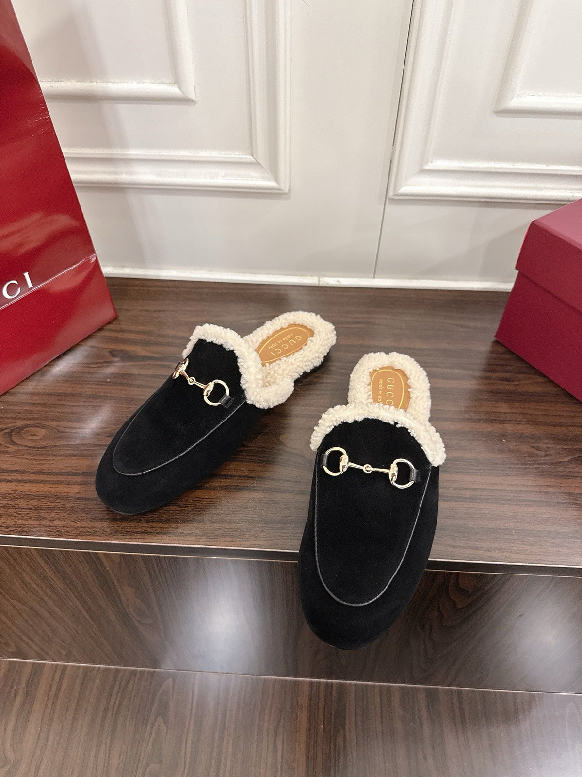 Gucci Princetown Merino Wool Mules