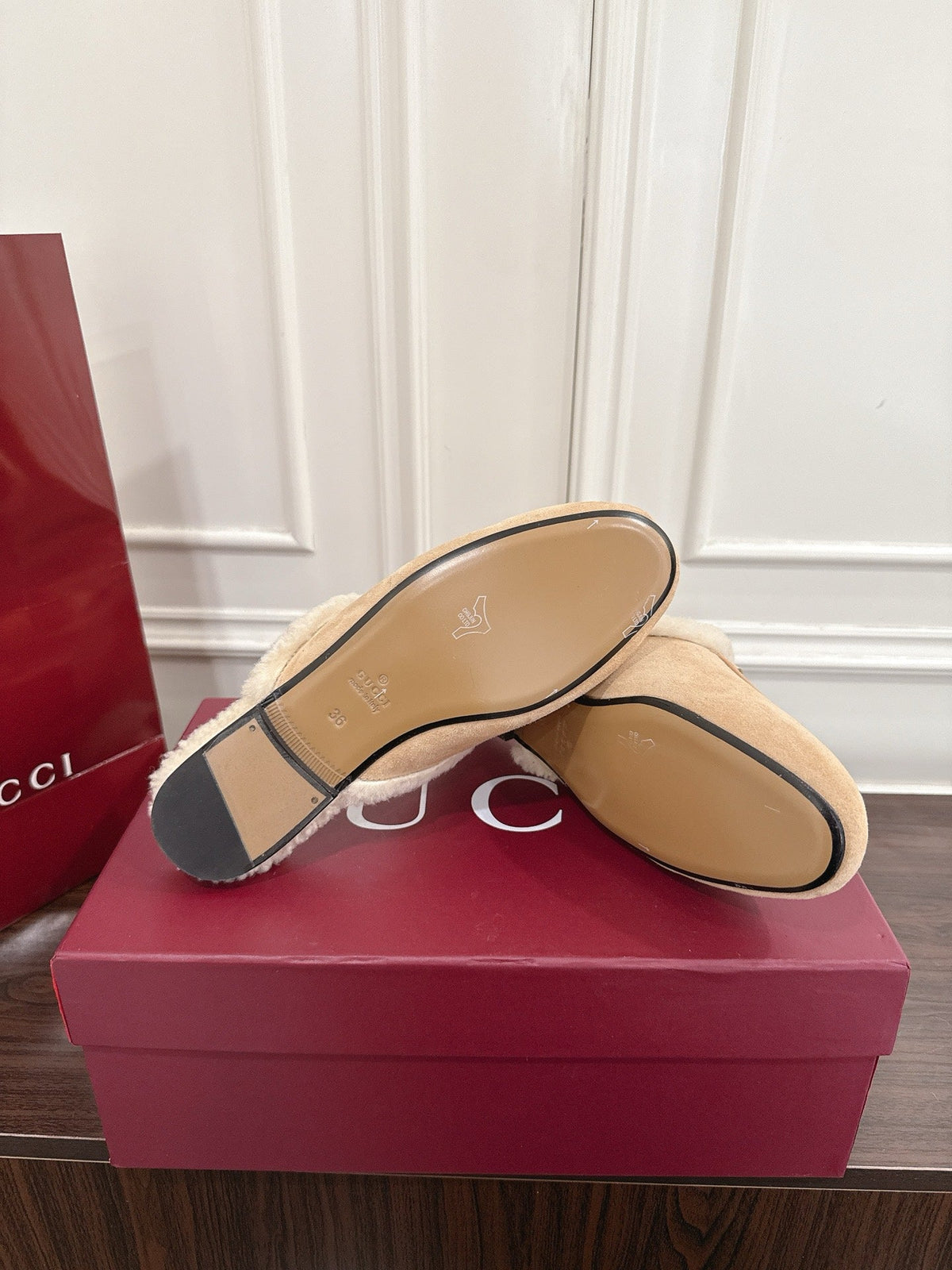 Gucci Princetown Merino Wool Mules
