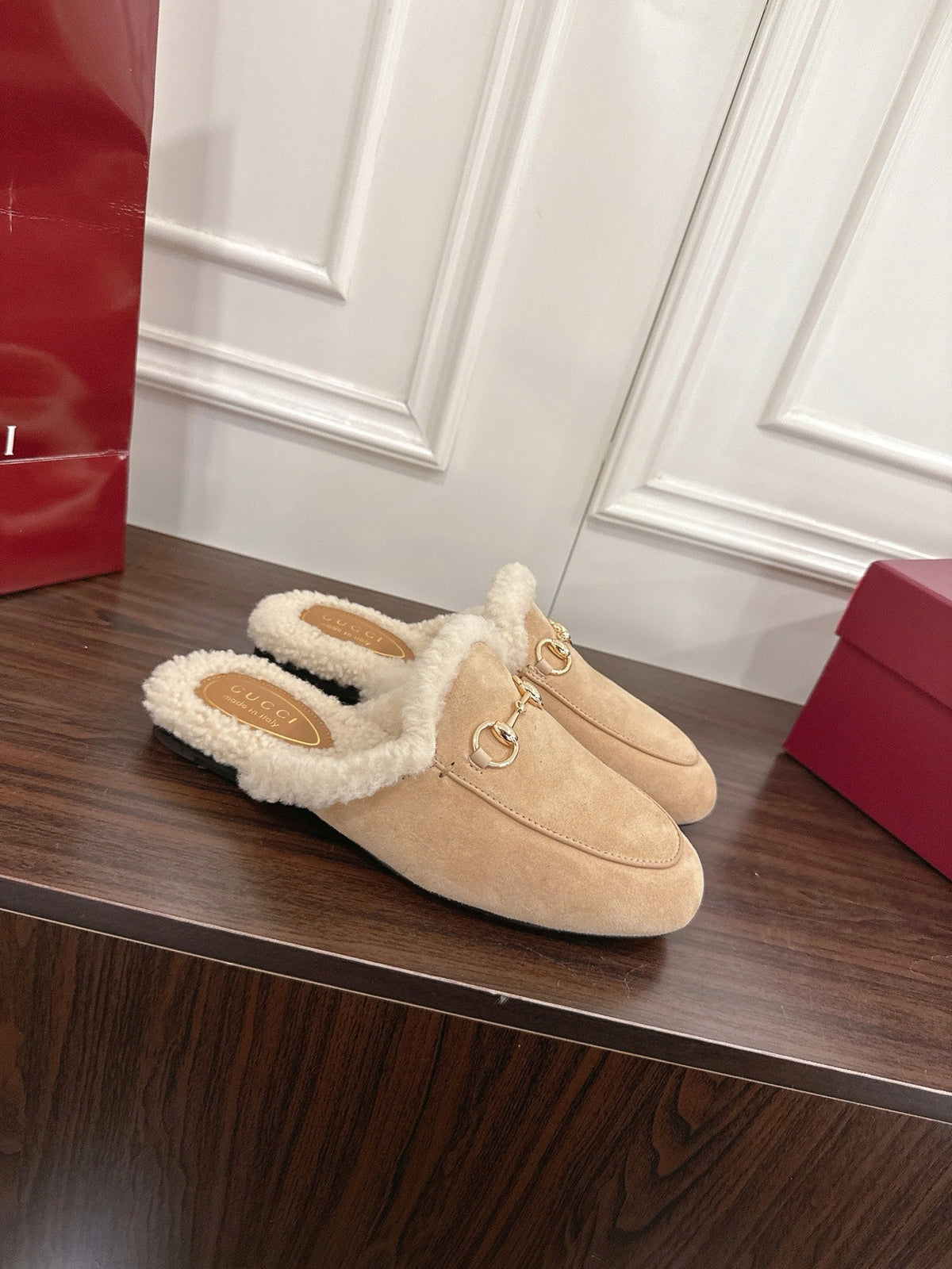 Gucci Princetown Merino Wool Mules