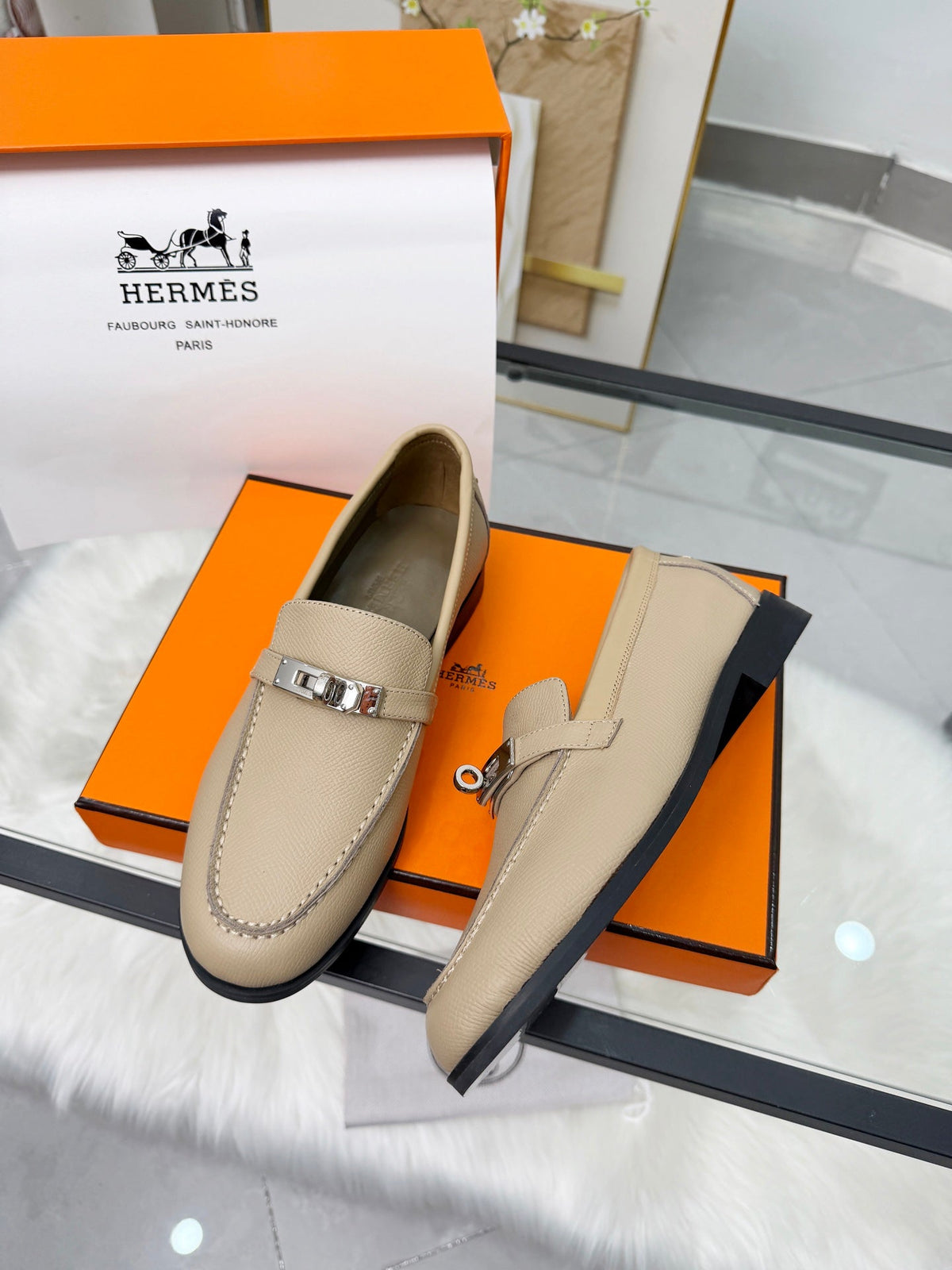 Hermès Classic Leather Sole Sandals
