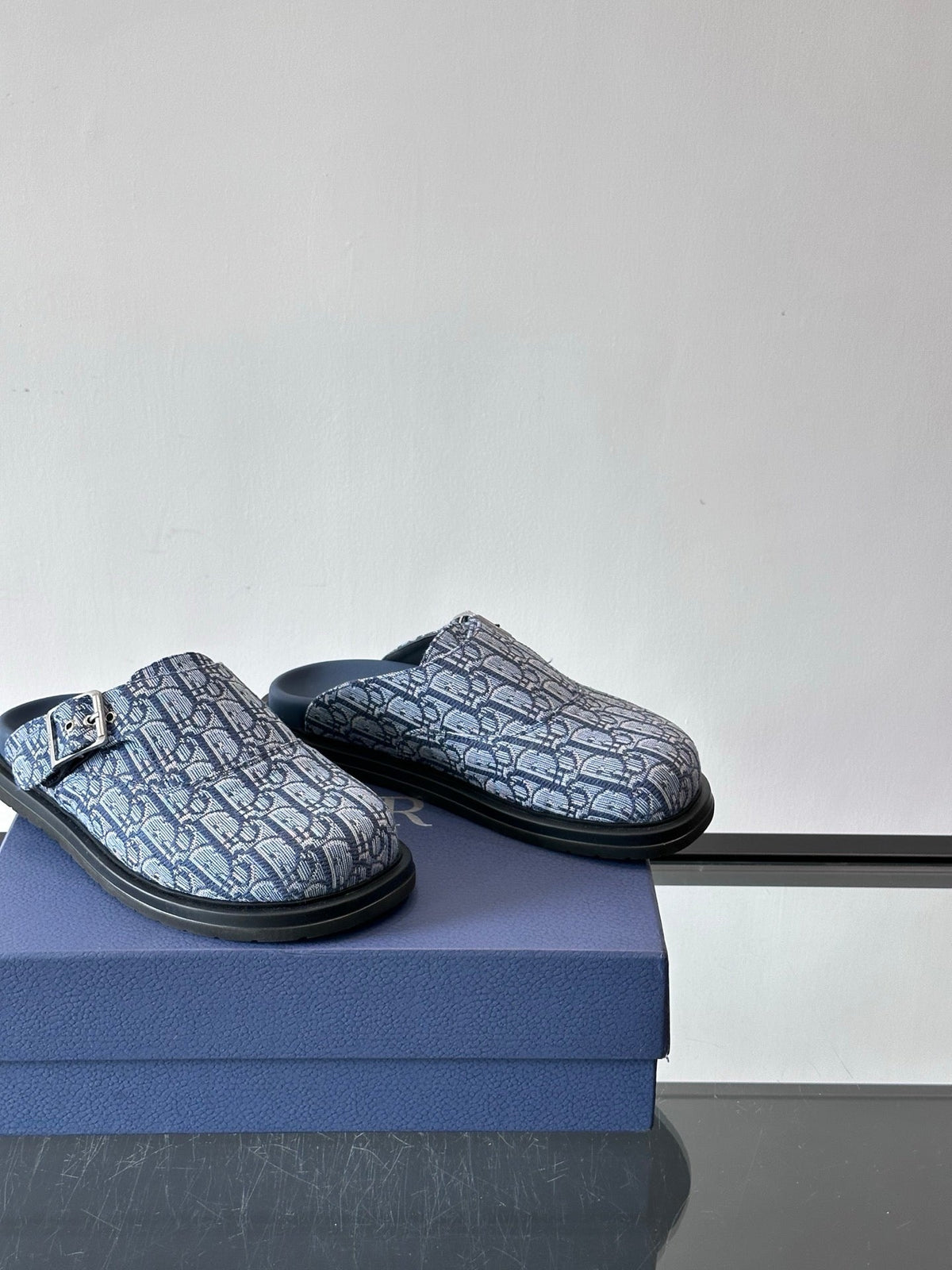 Dior Oblique Print Closed-Toe Mules