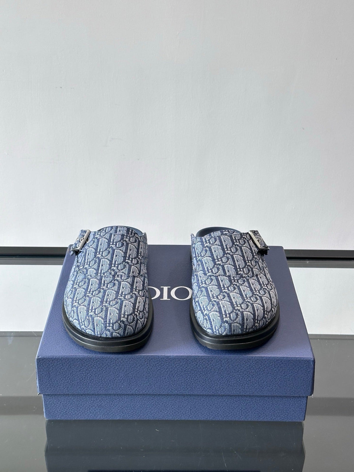 Dior Oblique Print Closed-Toe Mules
