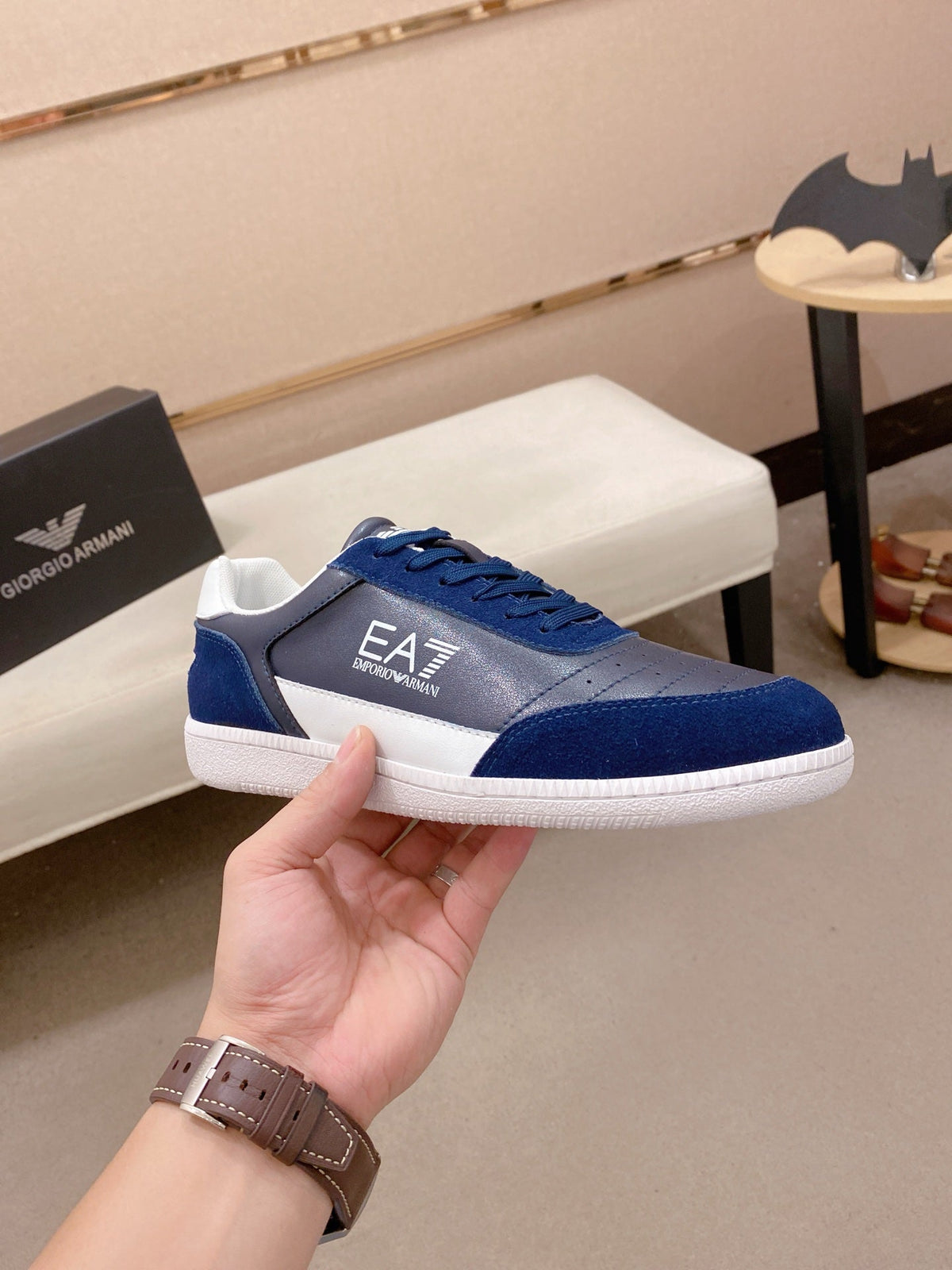 Armani Italian Leather Luxury Sneakers – New Collection