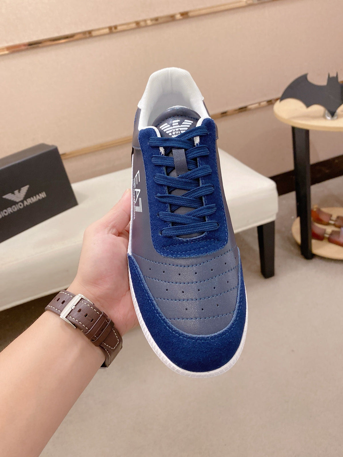 Armani Italian Leather Luxury Sneakers – New Collection