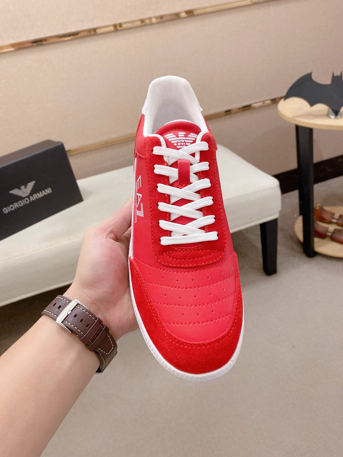 Armani Italian Leather Luxury Sneakers – New Collection