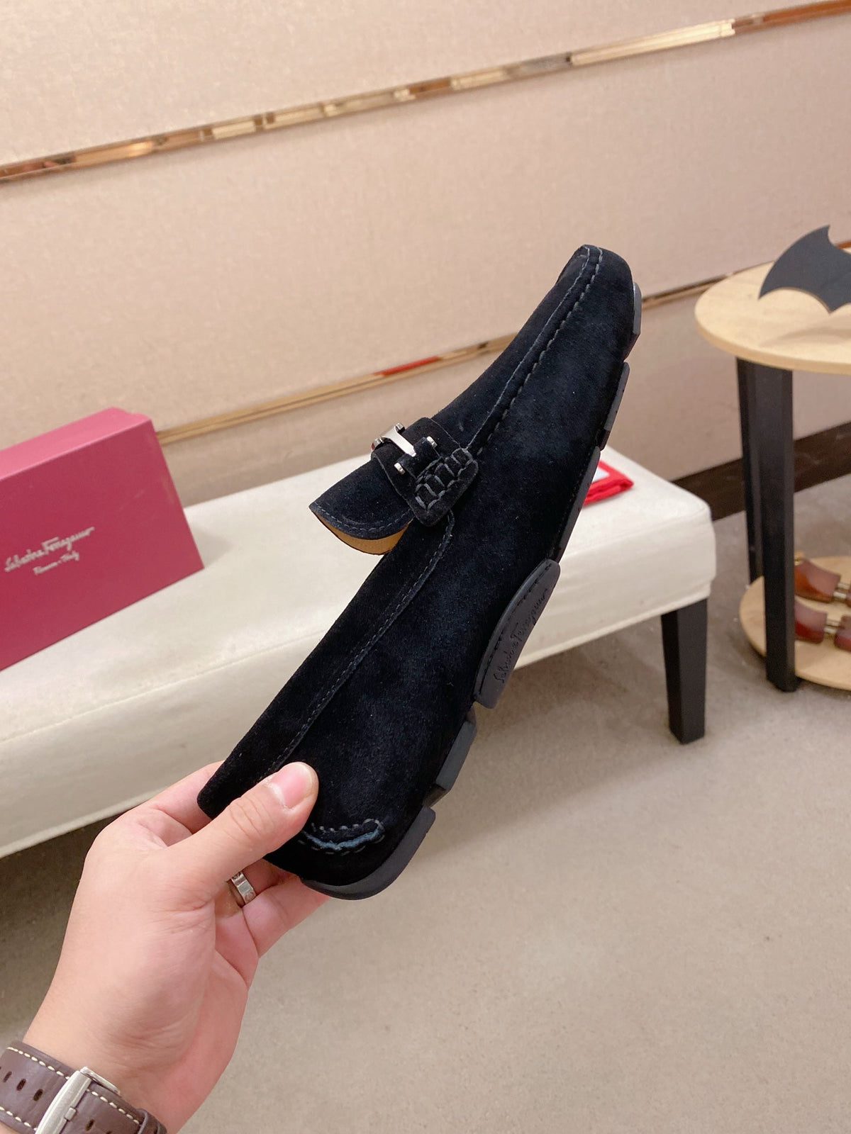 Ferragamo Men's Suede Driving Shoes